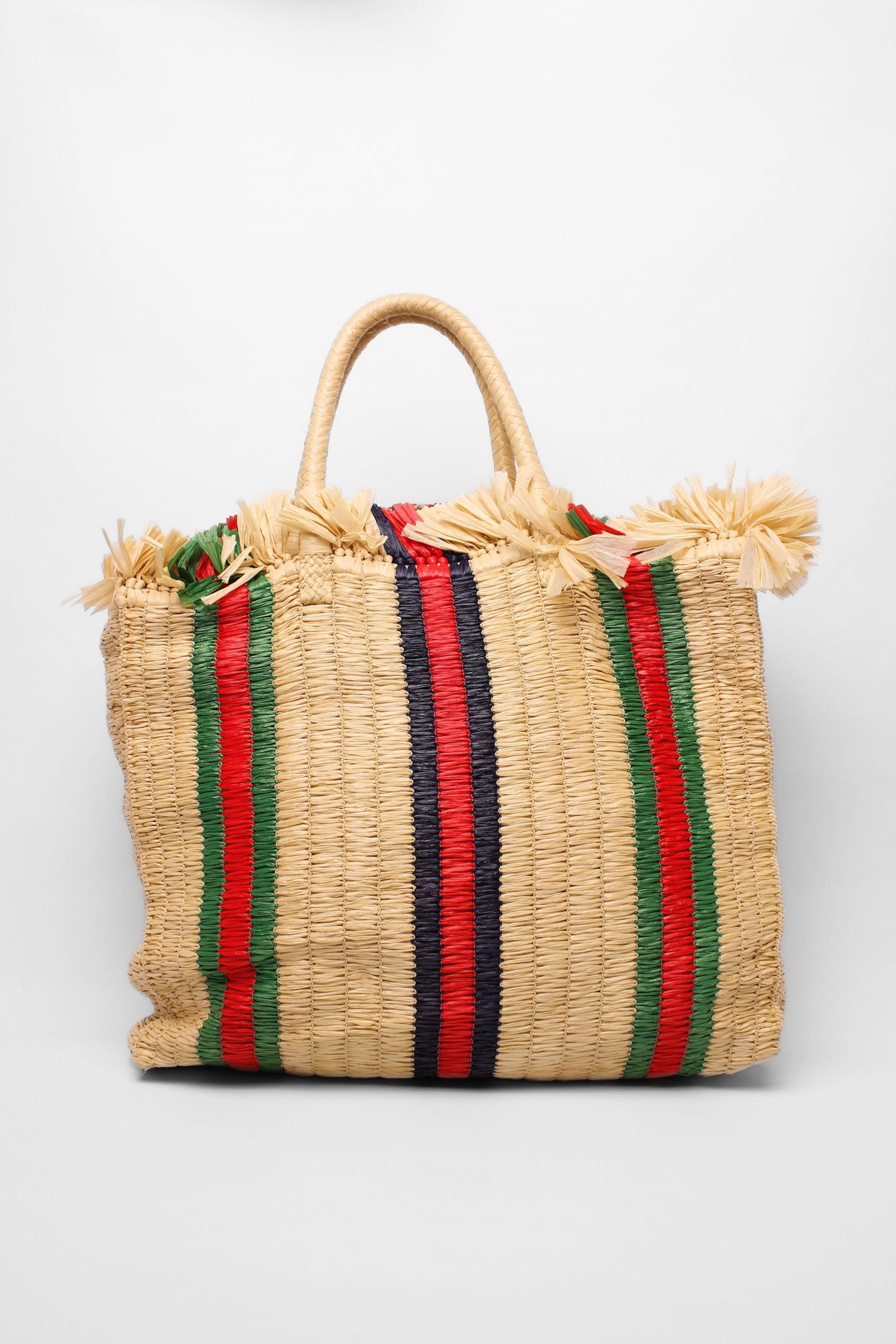 Gucci Raffia Stripe Bag