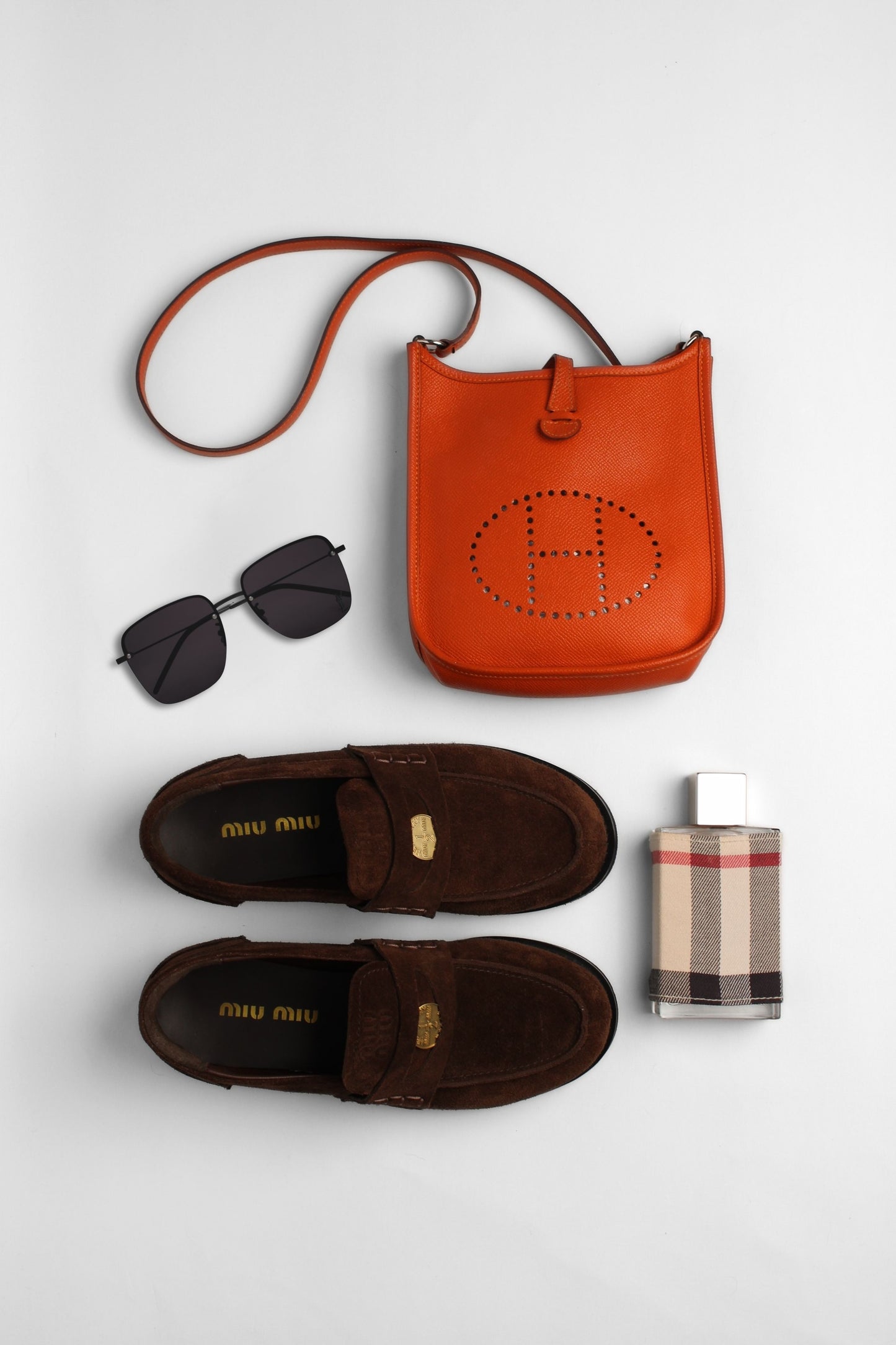 Miu Miu Brown Suede Loafers Size 38