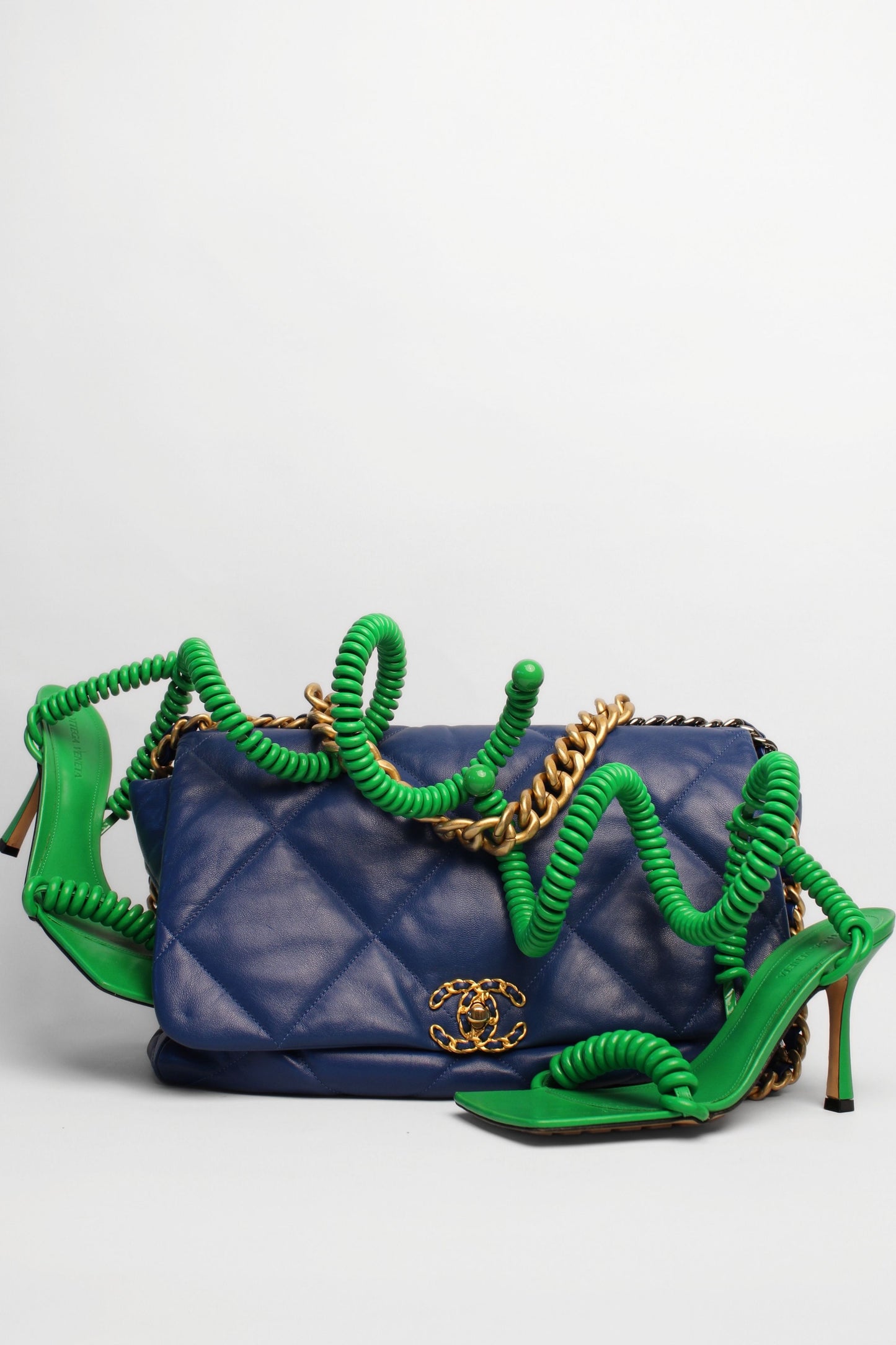 Chanel 19 Quilted Blue Flap Bag