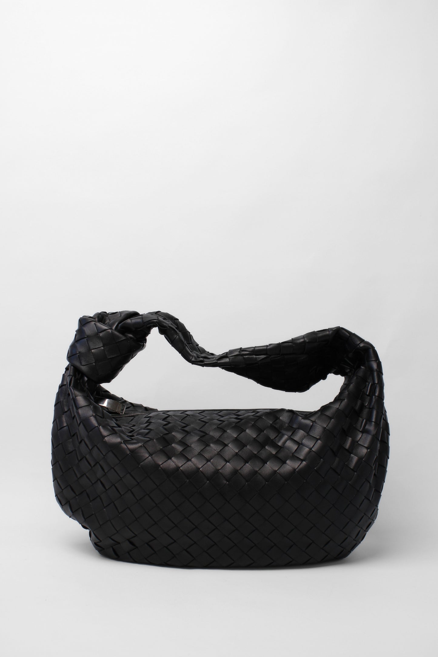 Bottega Veneta Black Jodie Intrecciato Hobo Bag LARGE