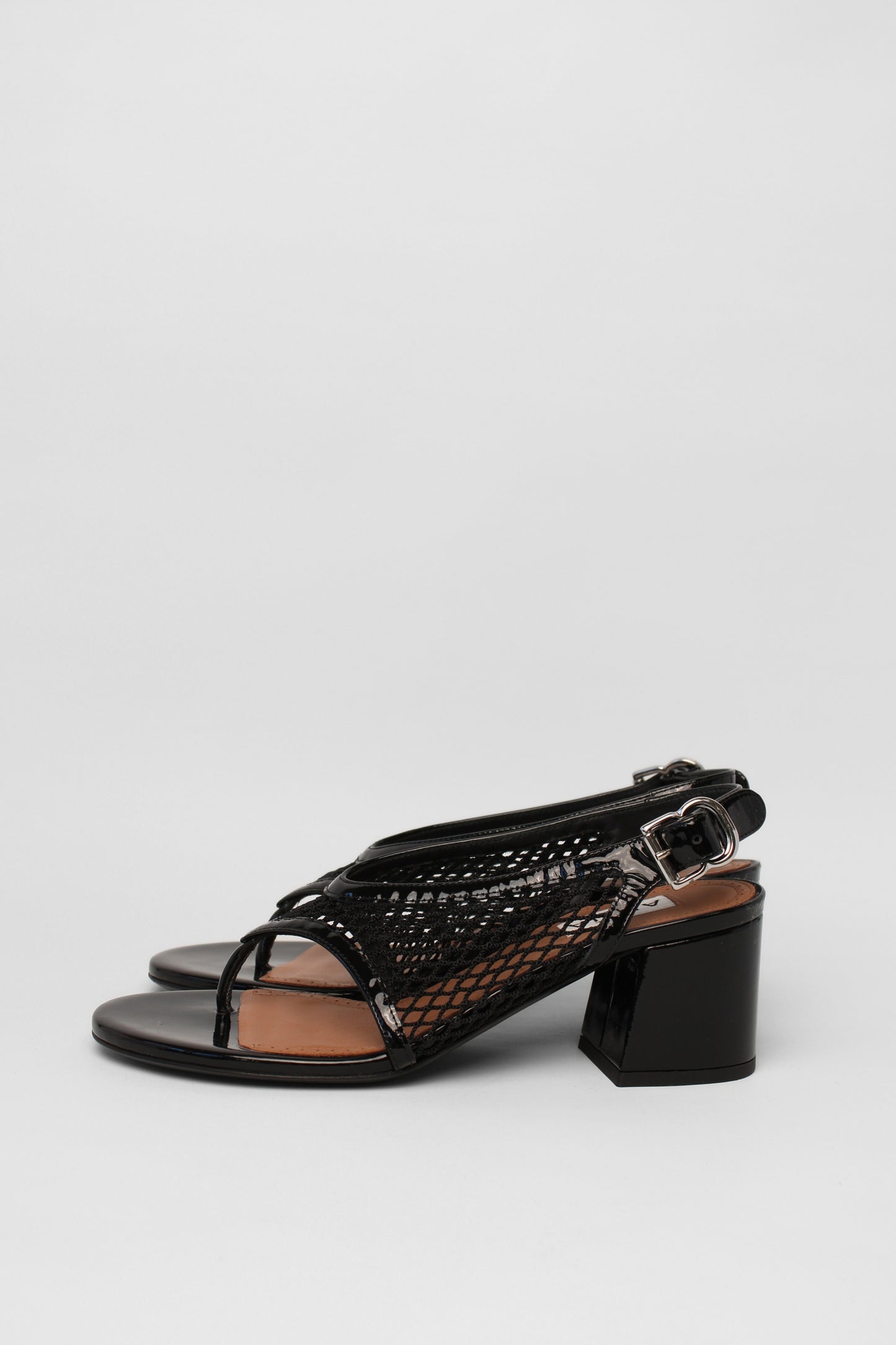 Alaia black Patent Net Sandals Size 36