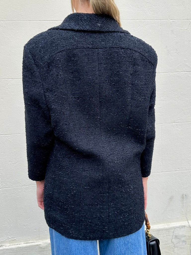 Chanel Black Sparkle Jacket Size 38