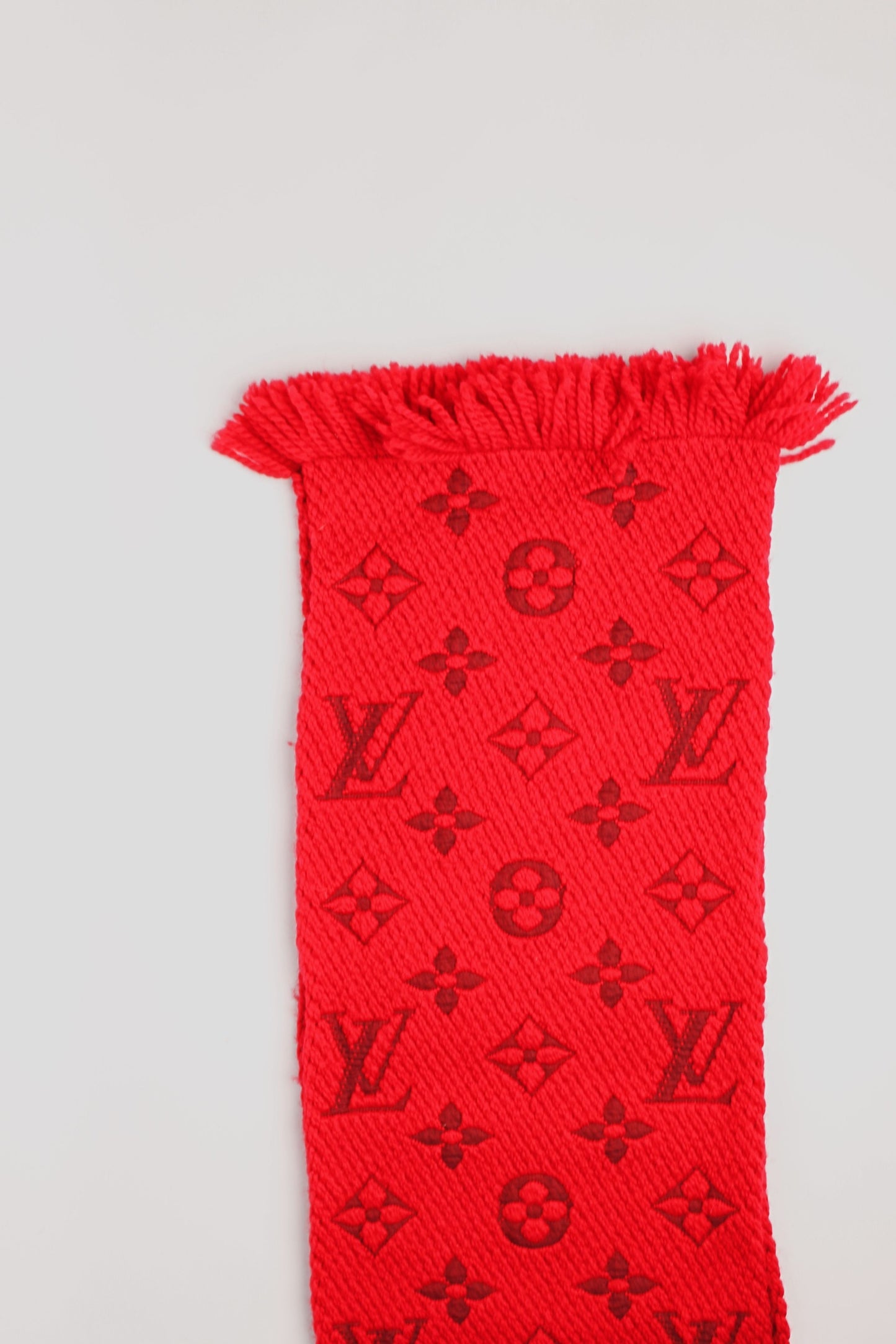 Louis Vuitton Logo Fringe Scarf