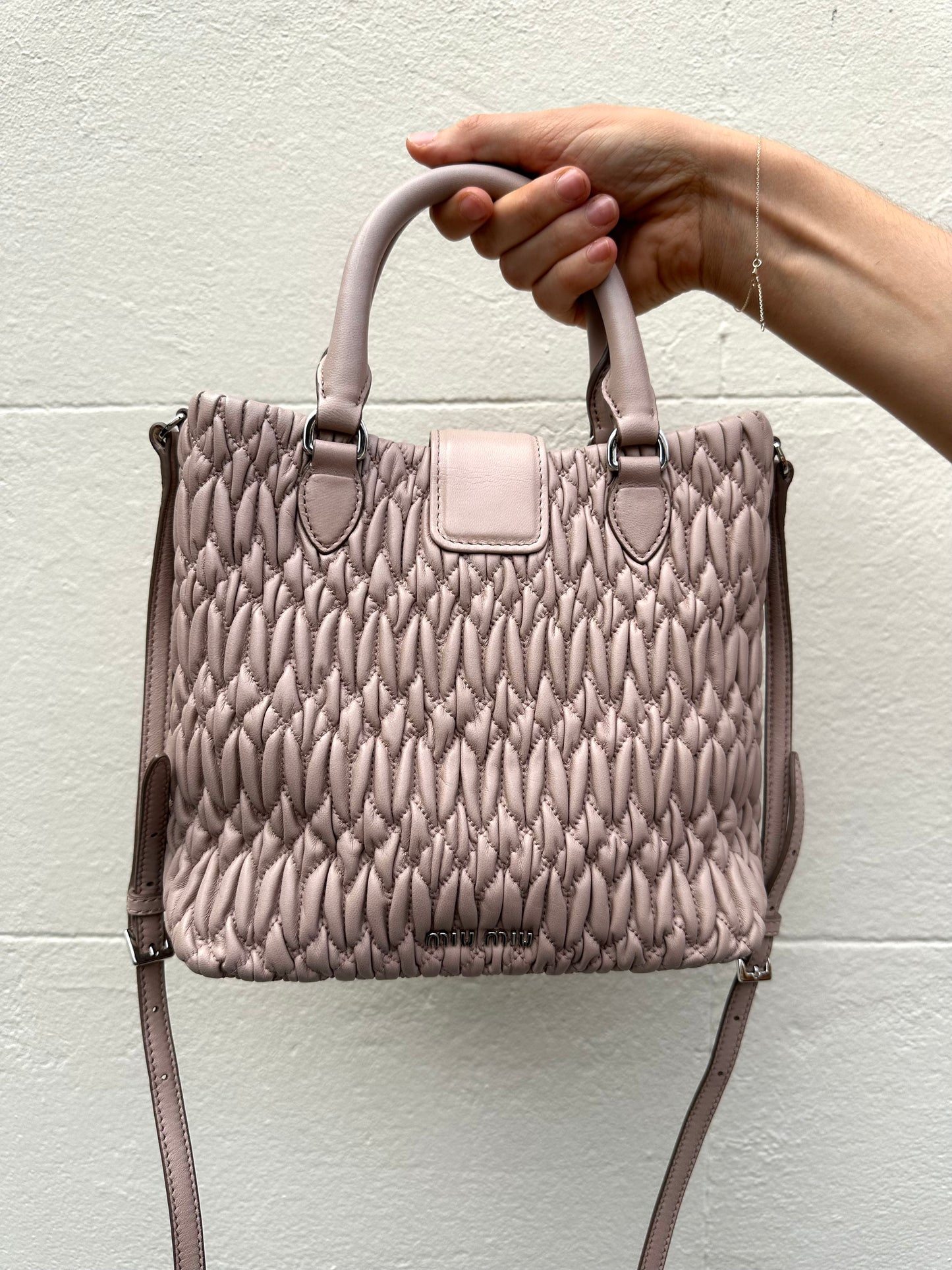Miu Miu Beige Matelasse Bag