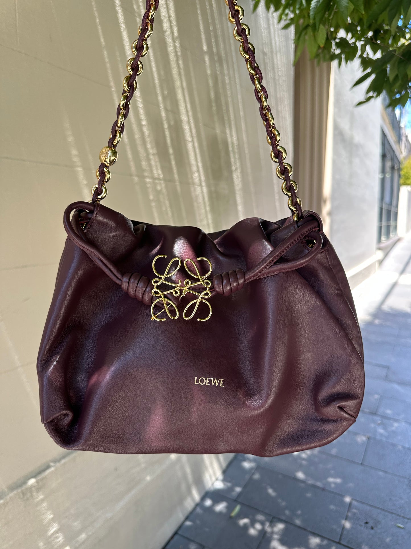 Loewe Medium Flamenco Dark Burgundy Handbag