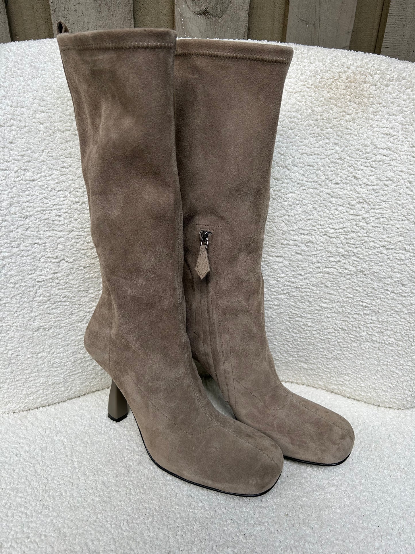 Hermes Grey Suede Boots Size 40