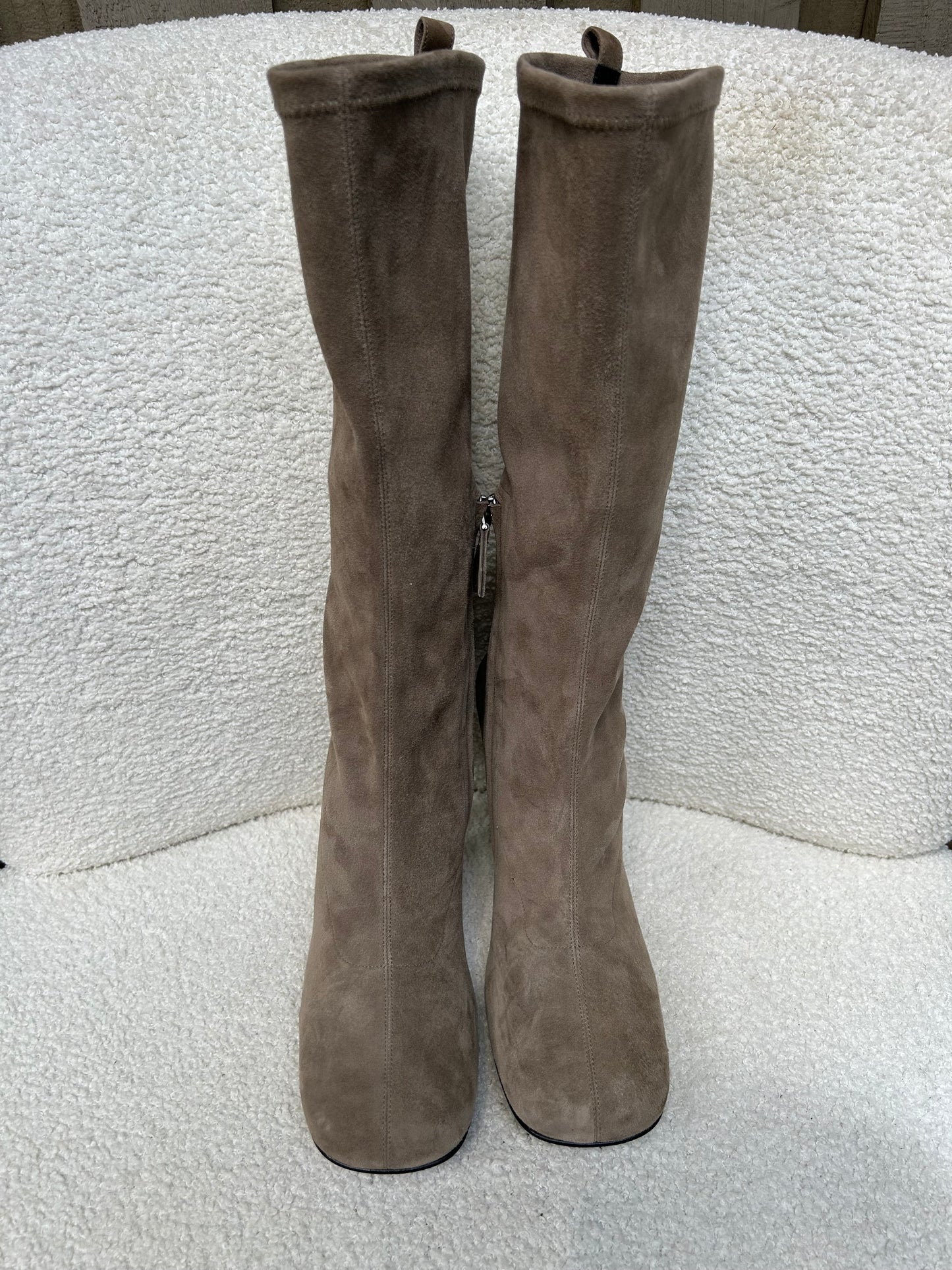 Hermes Grey Suede Boots Size 40