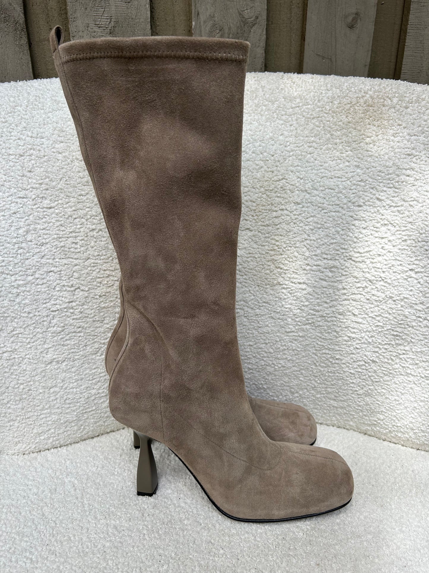 Hermes Grey Suede Boots Size 40