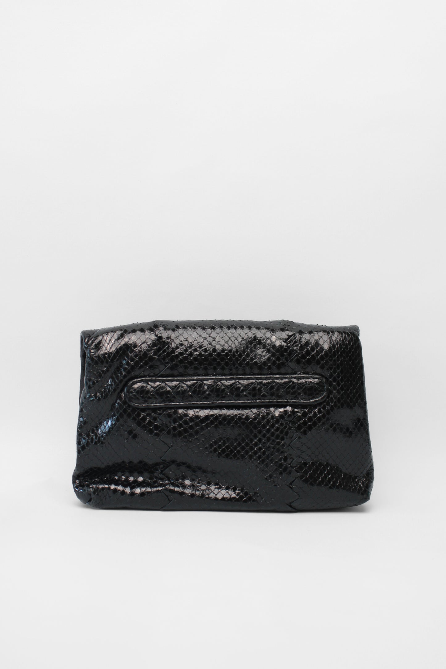 BV Black Croco Clutch Bag