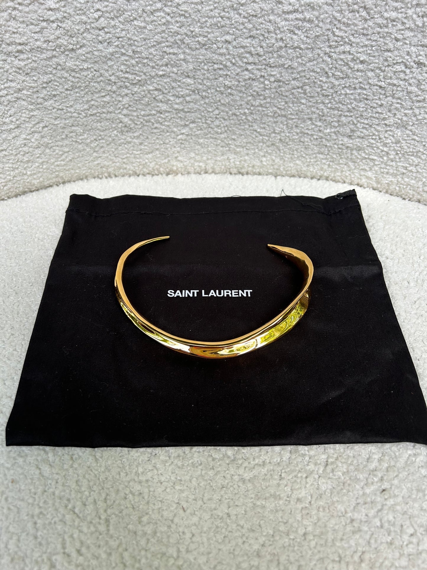 Saint Laurent Gold Plate Necklace