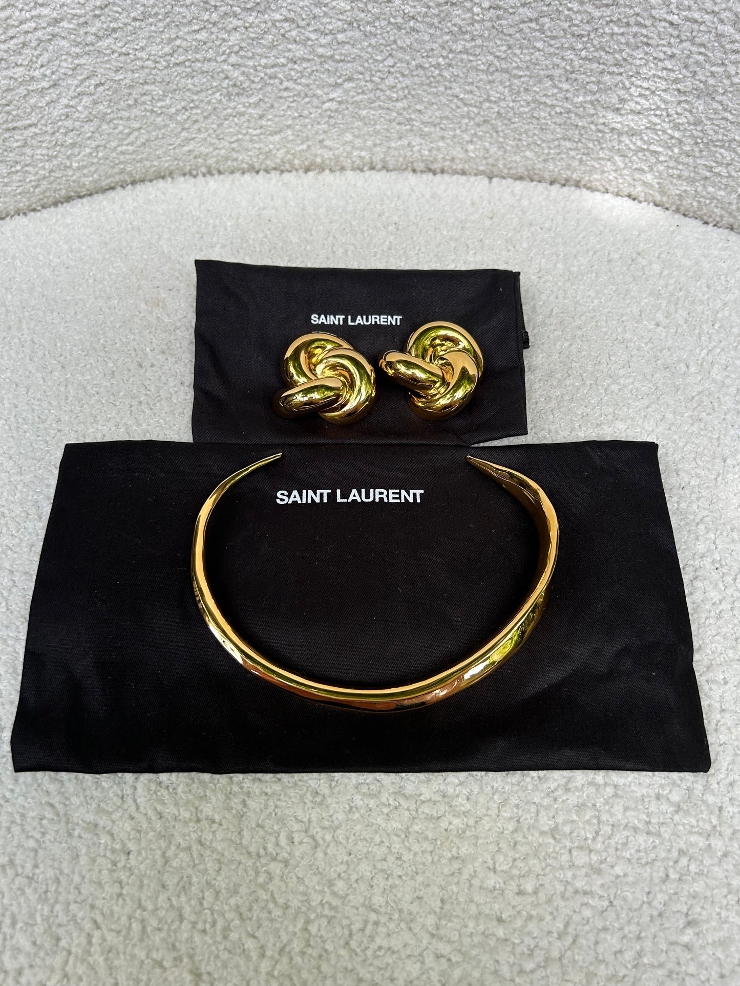 Saint Laurent Gold Plate Necklace