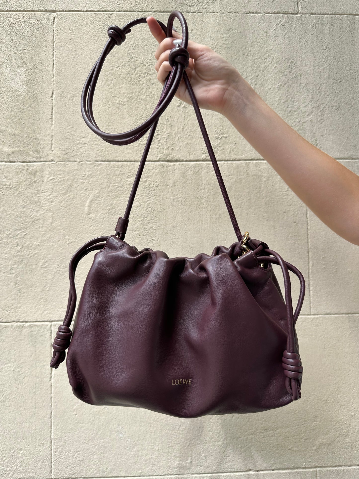 Loewe Medium Flamenco Dark Burgundy Handbag
