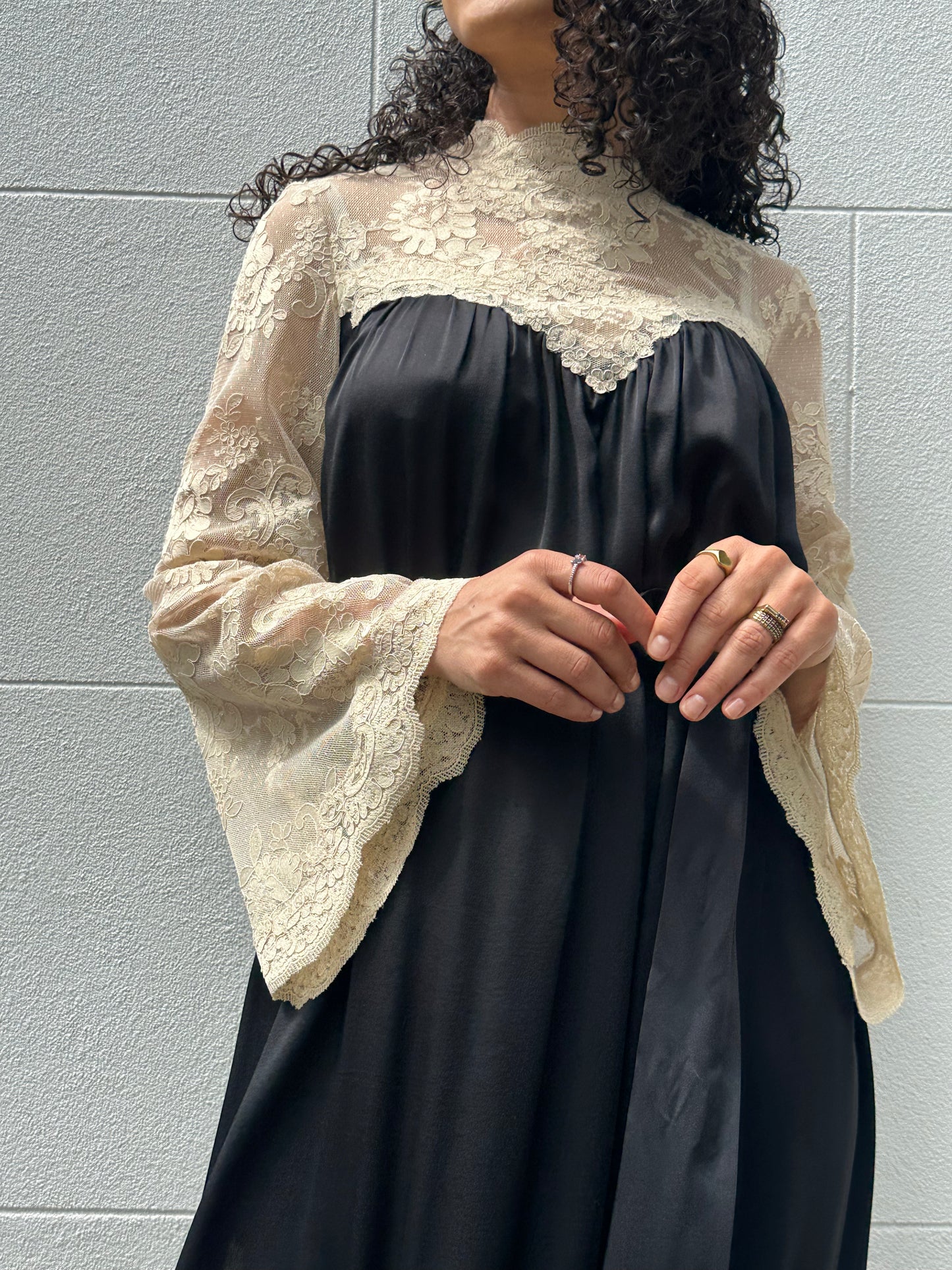 Zimmermann Cream/ Black Lace Dress Size 1