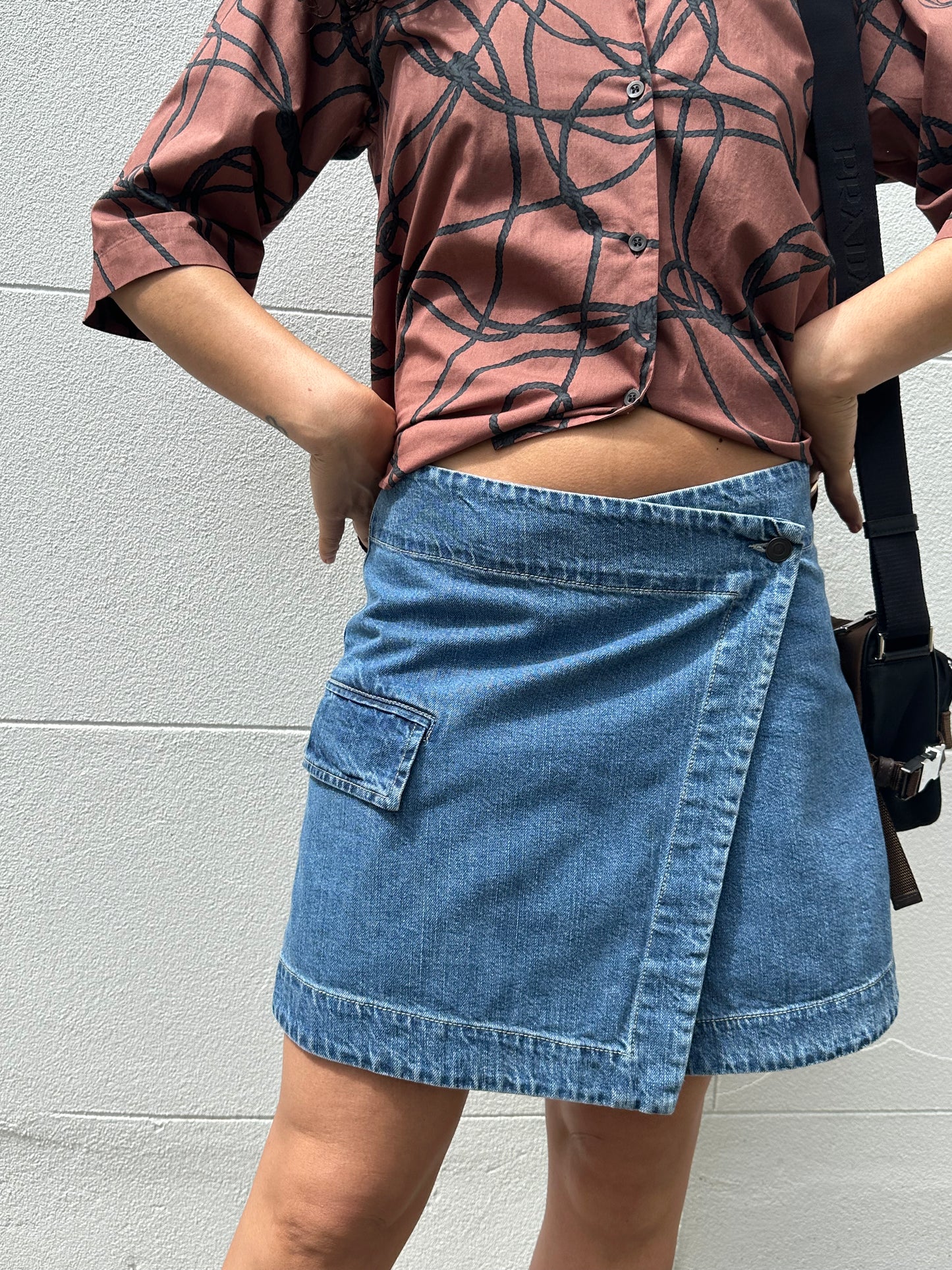 Bassike Denim Mini Skirt Size 1