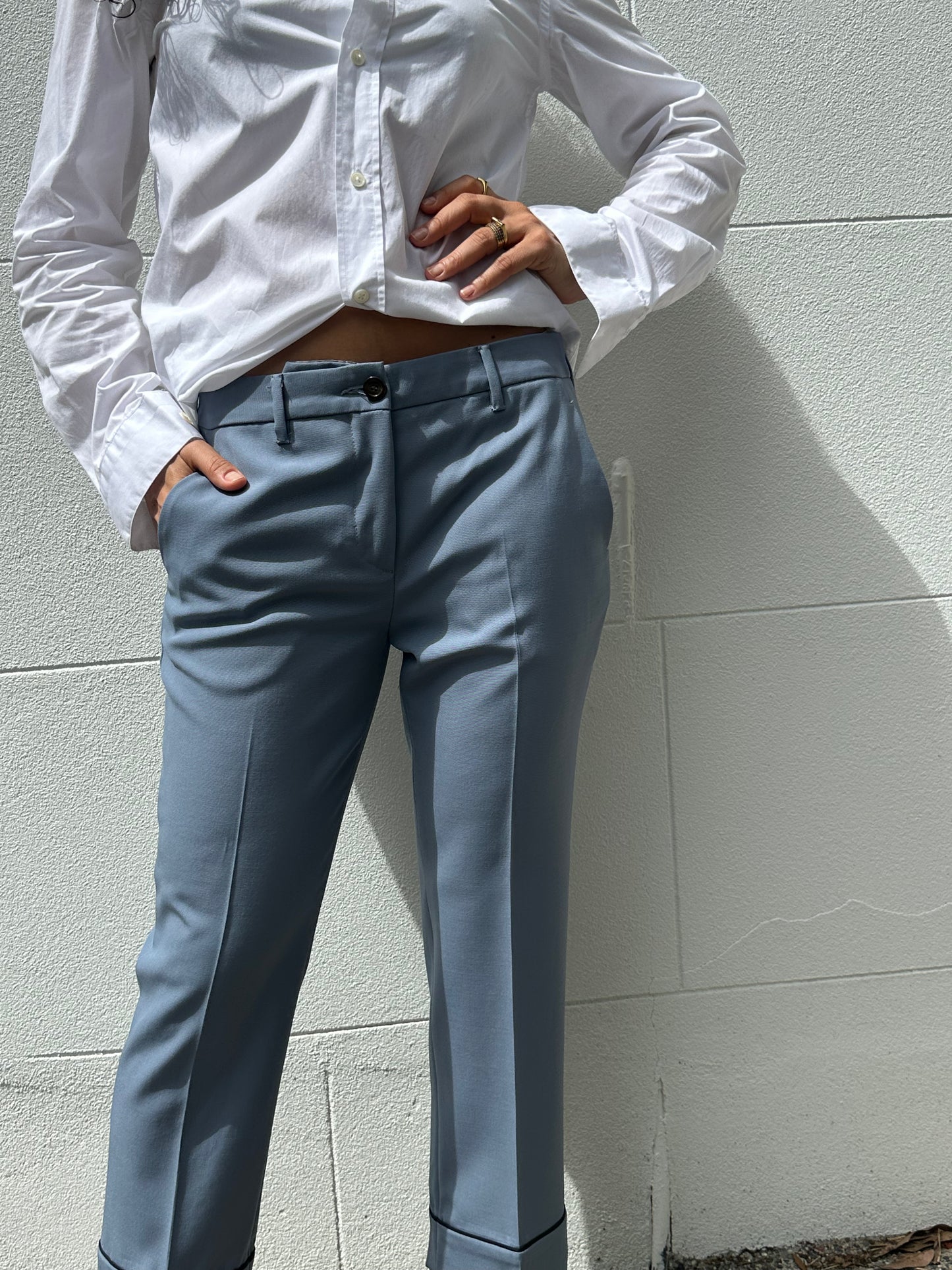 Miu Miu Light Grey Classic Pant Size 40