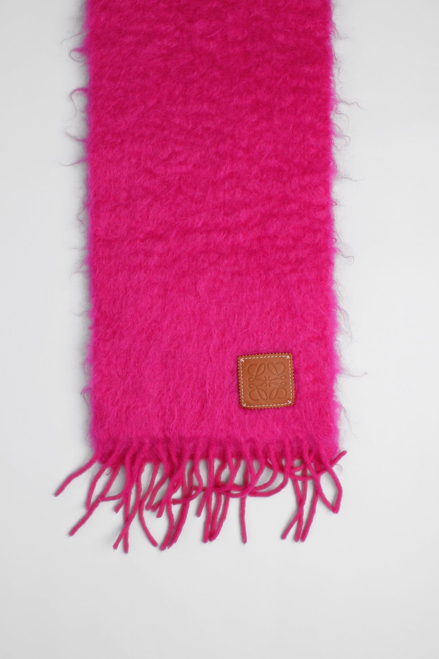 Loewe Hotpink Mohair Fringe Scarf