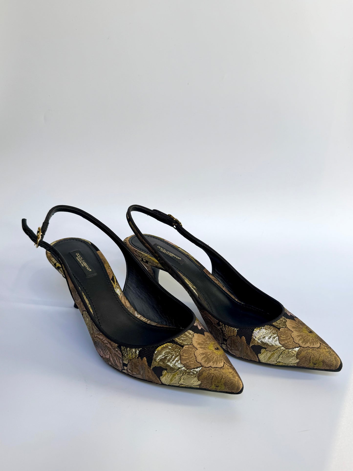 Dolce & Gabbana Brocade Slingbacks Size 41