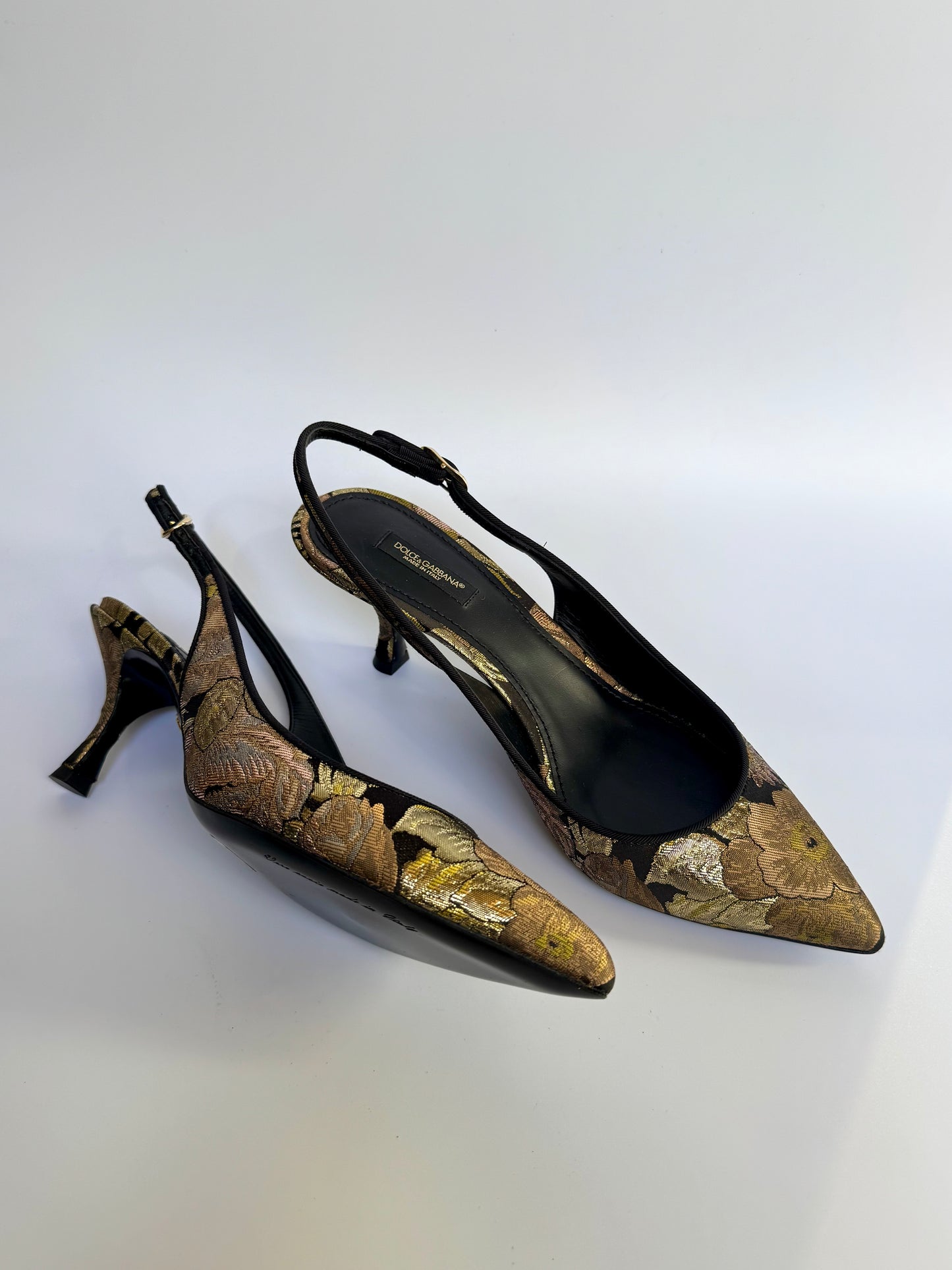 Dolce & Gabbana Brocade Slingbacks Size 41
