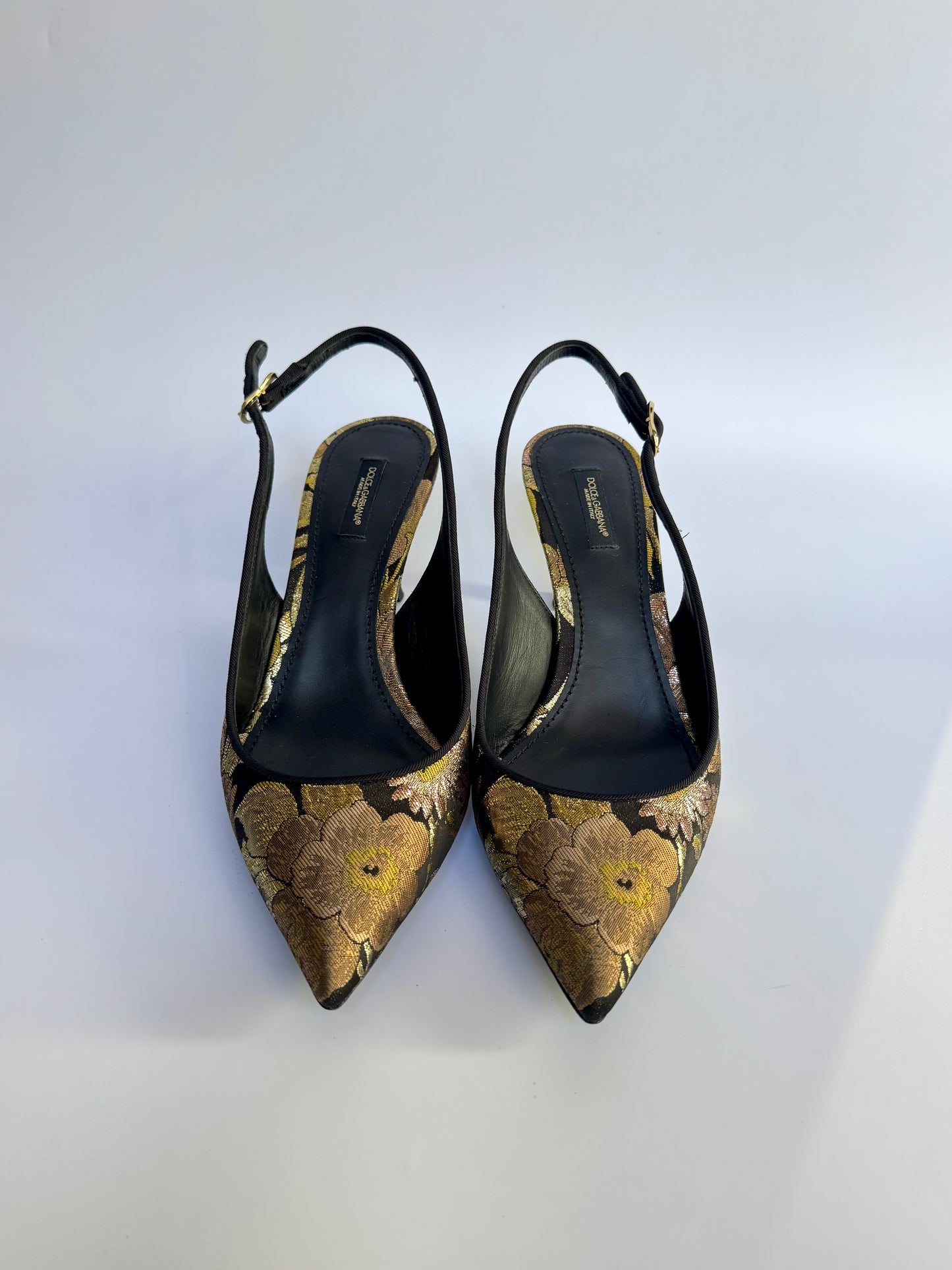 Dolce & Gabbana Brocade Slingbacks Size 41