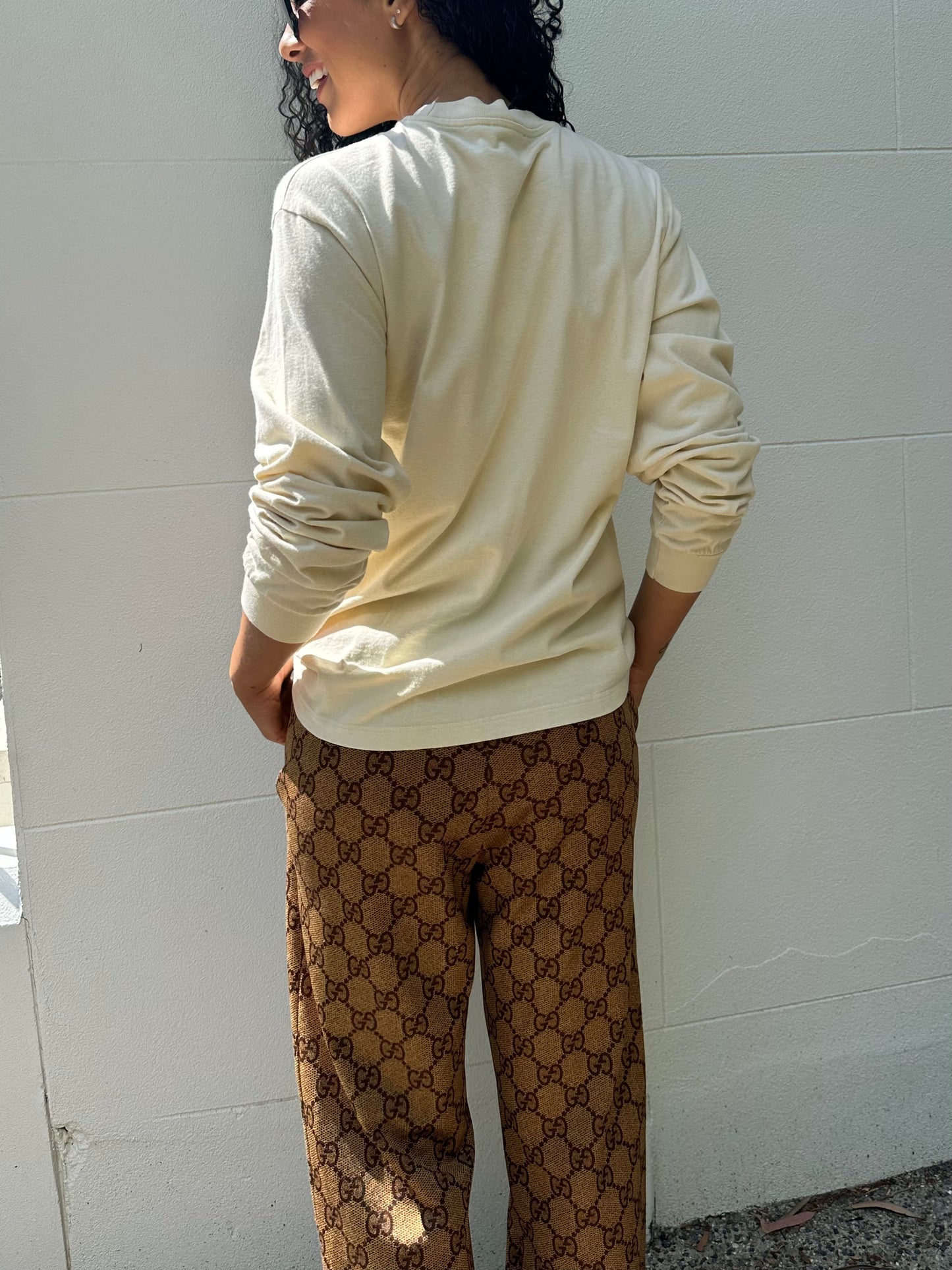 Gucci Brown Logo Pant Size XS