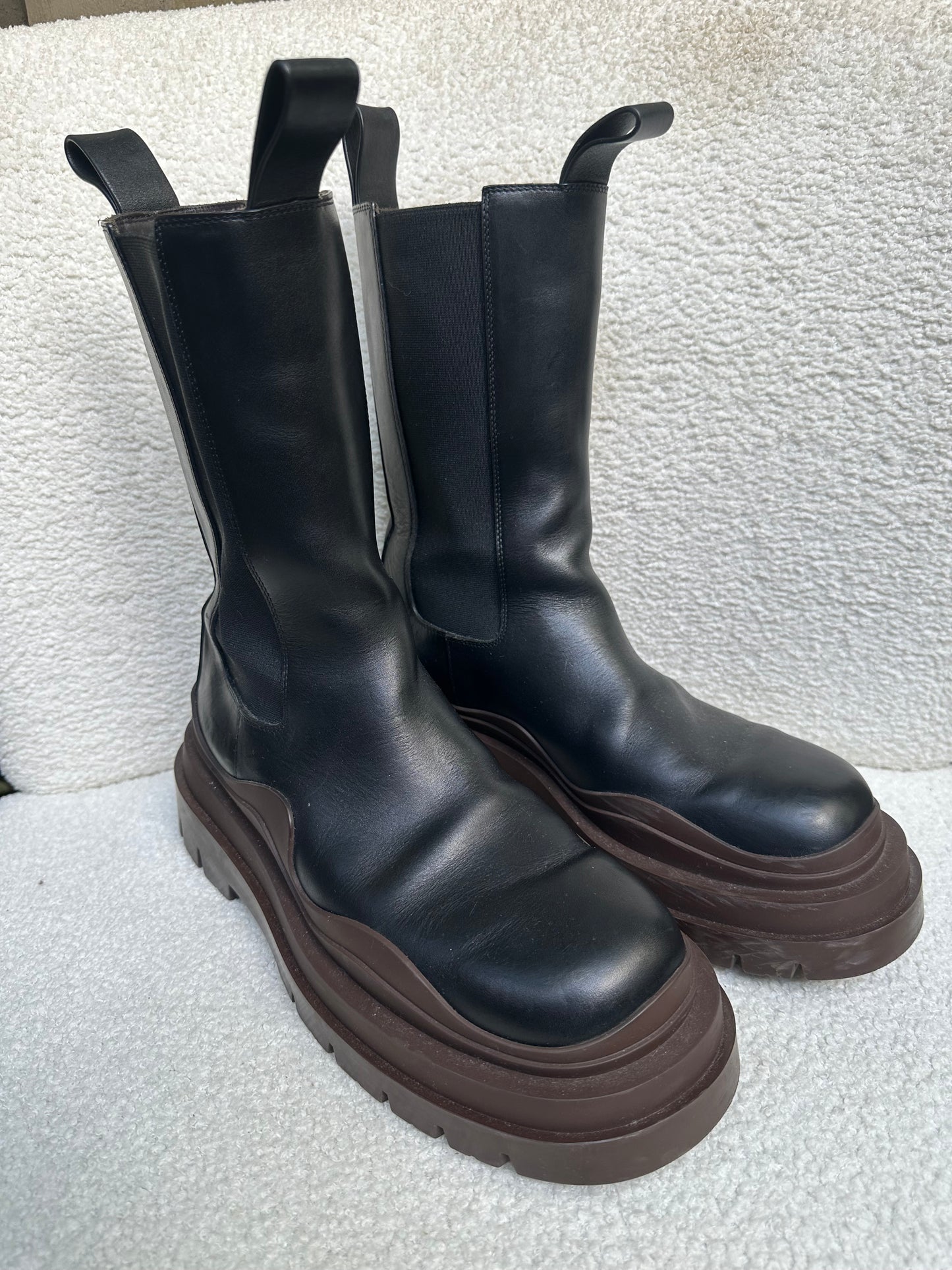 Bottega Veneta Tractor Black Boots Size 41