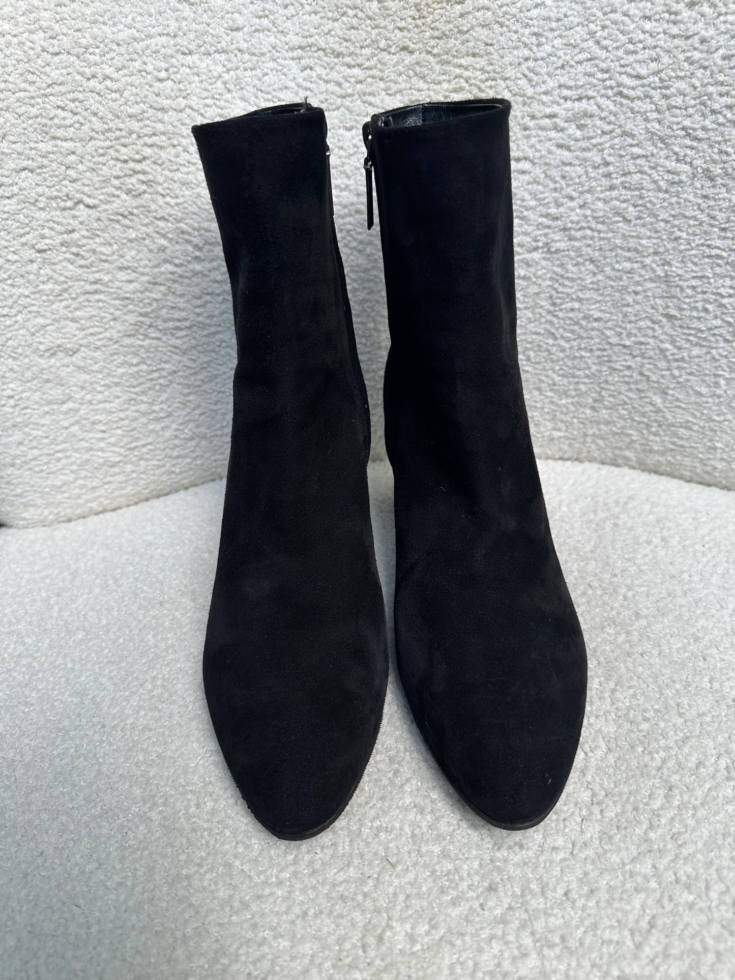 YSL Black Suede Short Boots Size 40