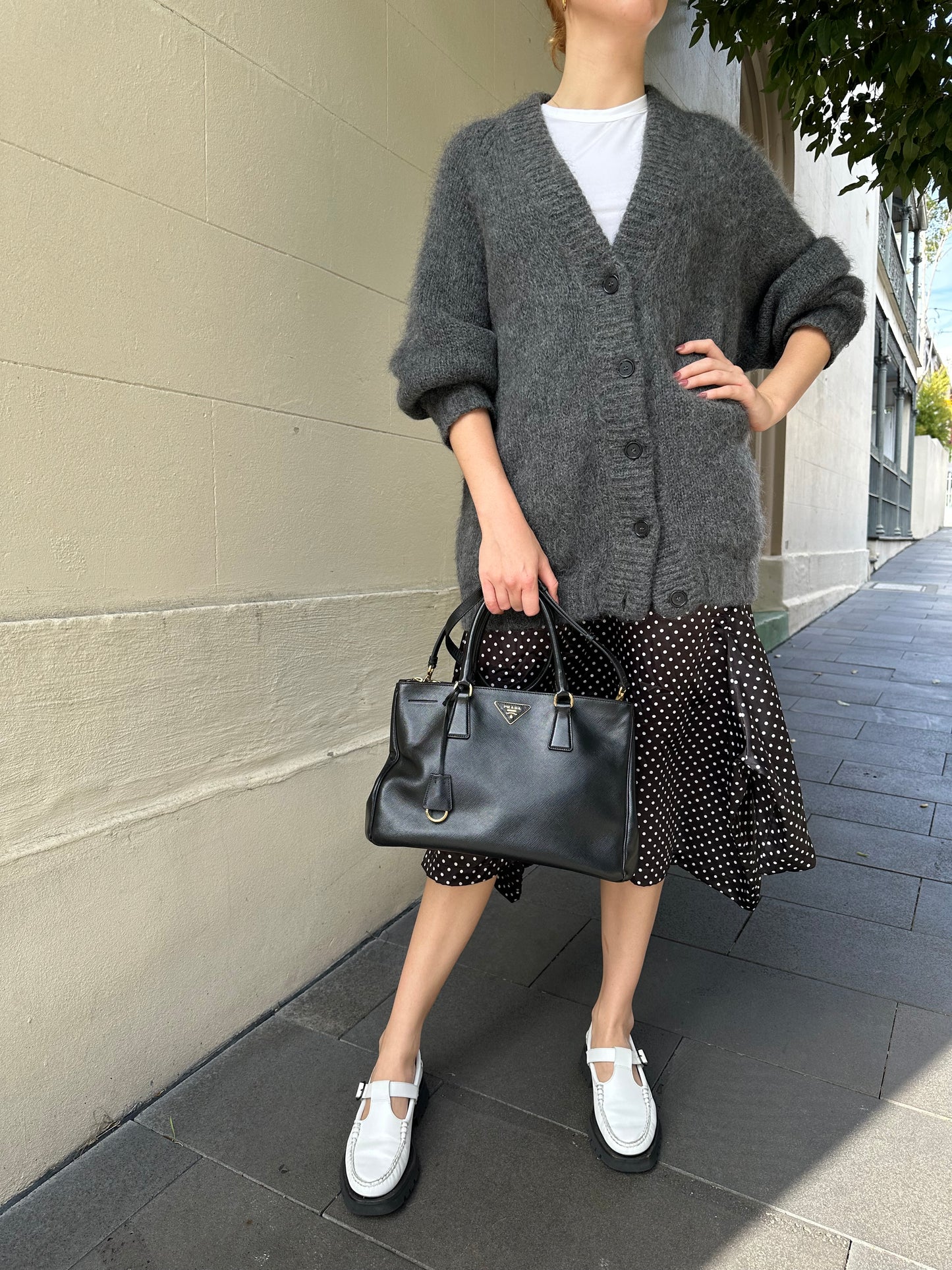 Prada Chunky Grey Cardigan Size 38