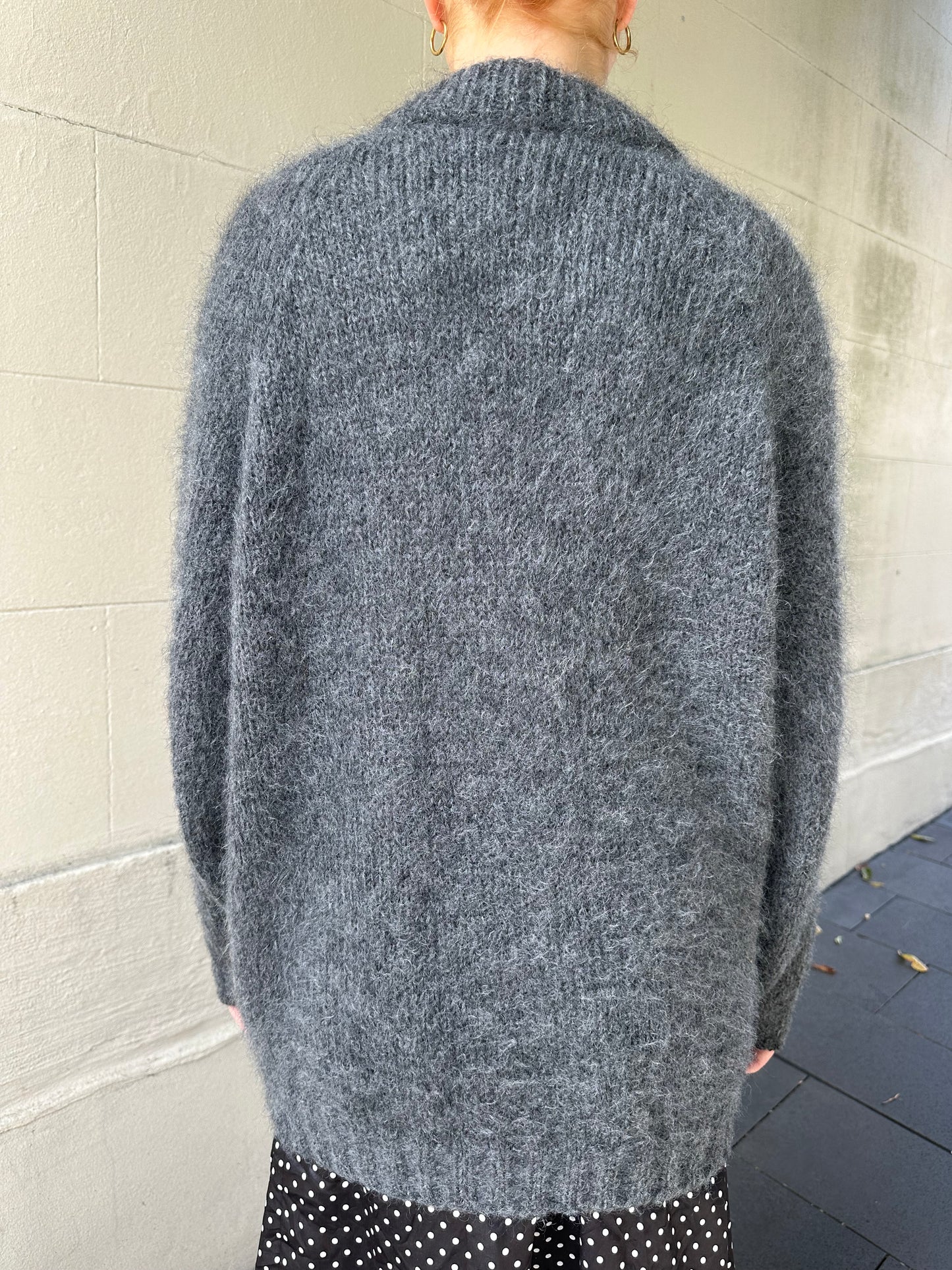 Prada Chunky Grey Cardigan Size 38