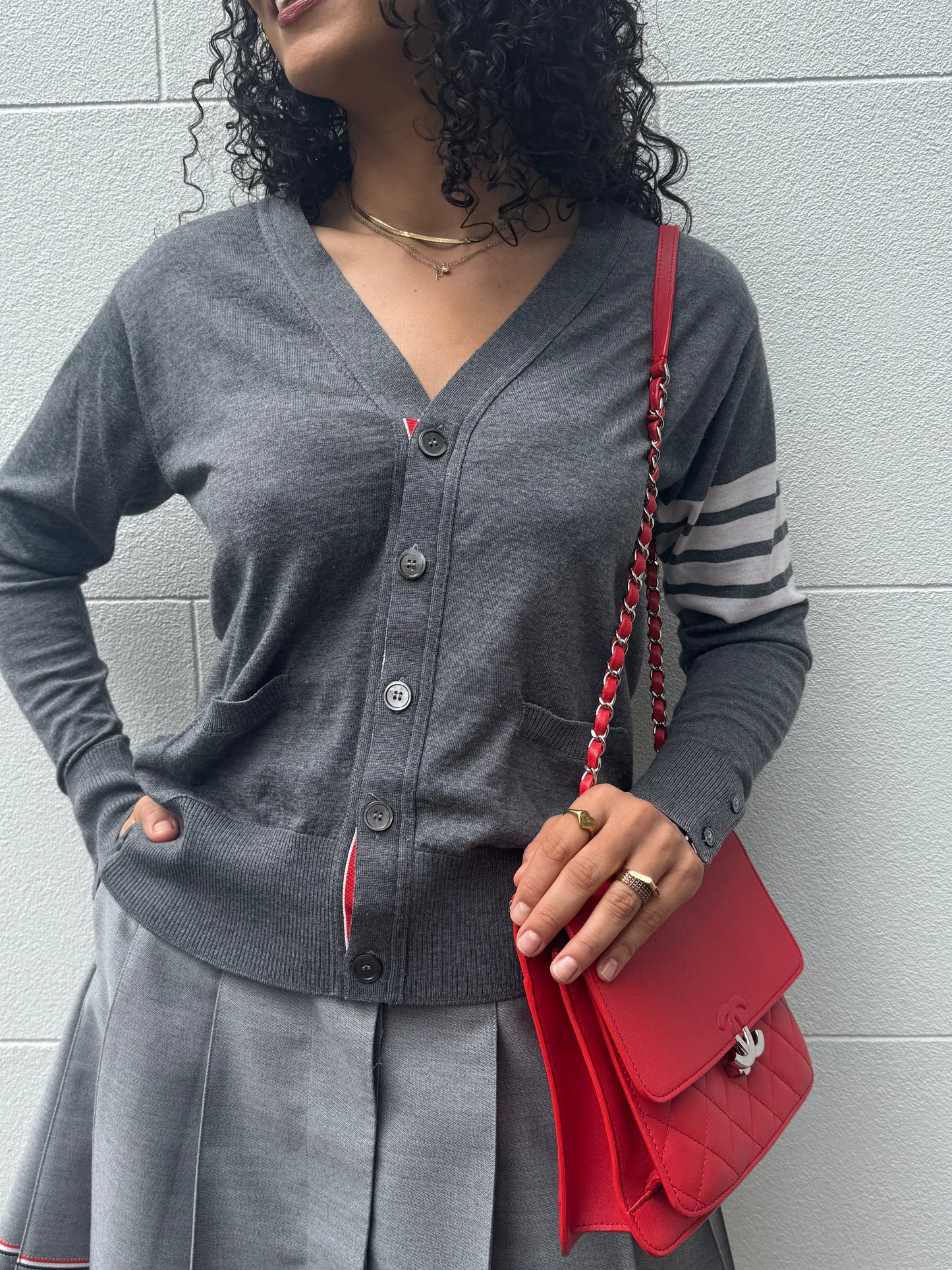 Thom Browne Grey Cardian Size 1