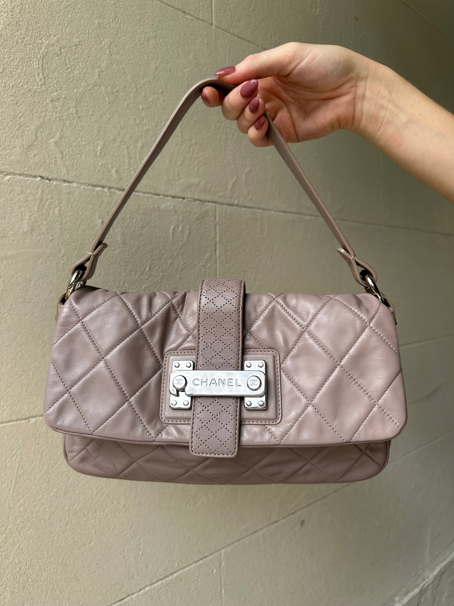Chanel Beige Plane Leather Bag