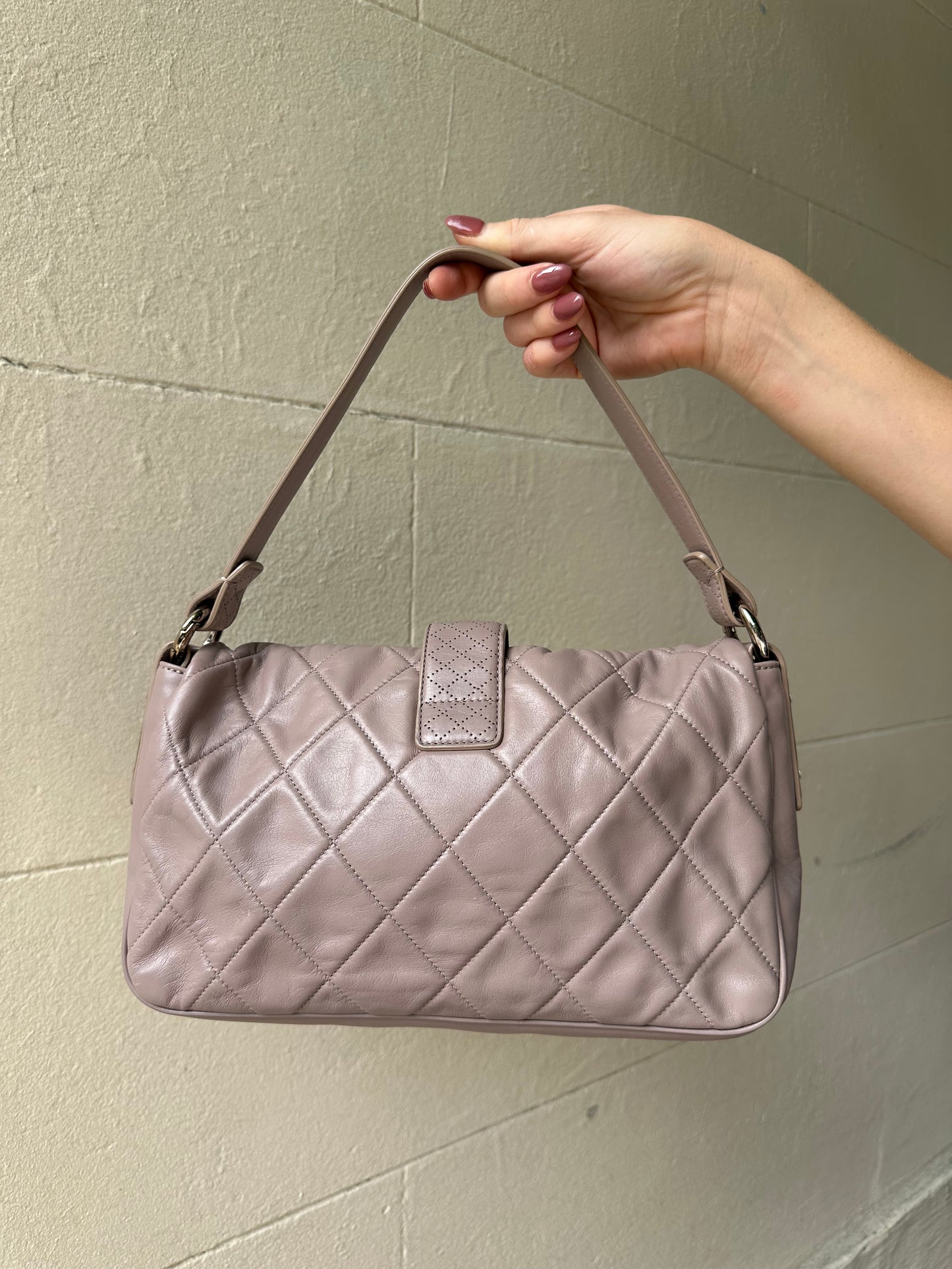 Chanel Beige Plane Leather Bag