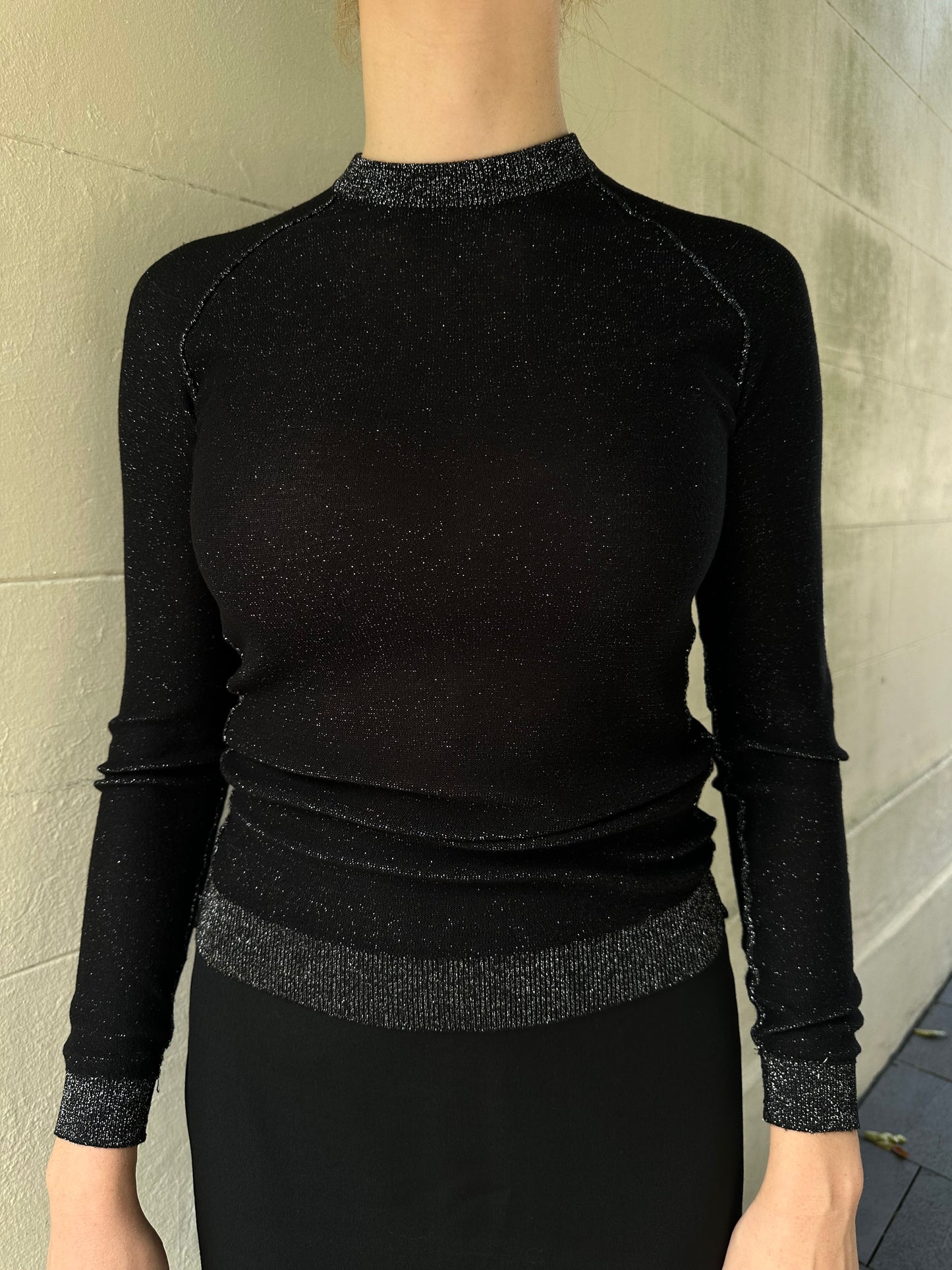 Karssen Black Sparkle Knit Size XS