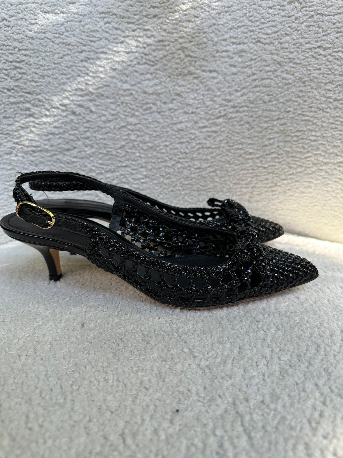 Dolce & Gabbana Black Slingbacks Size 37