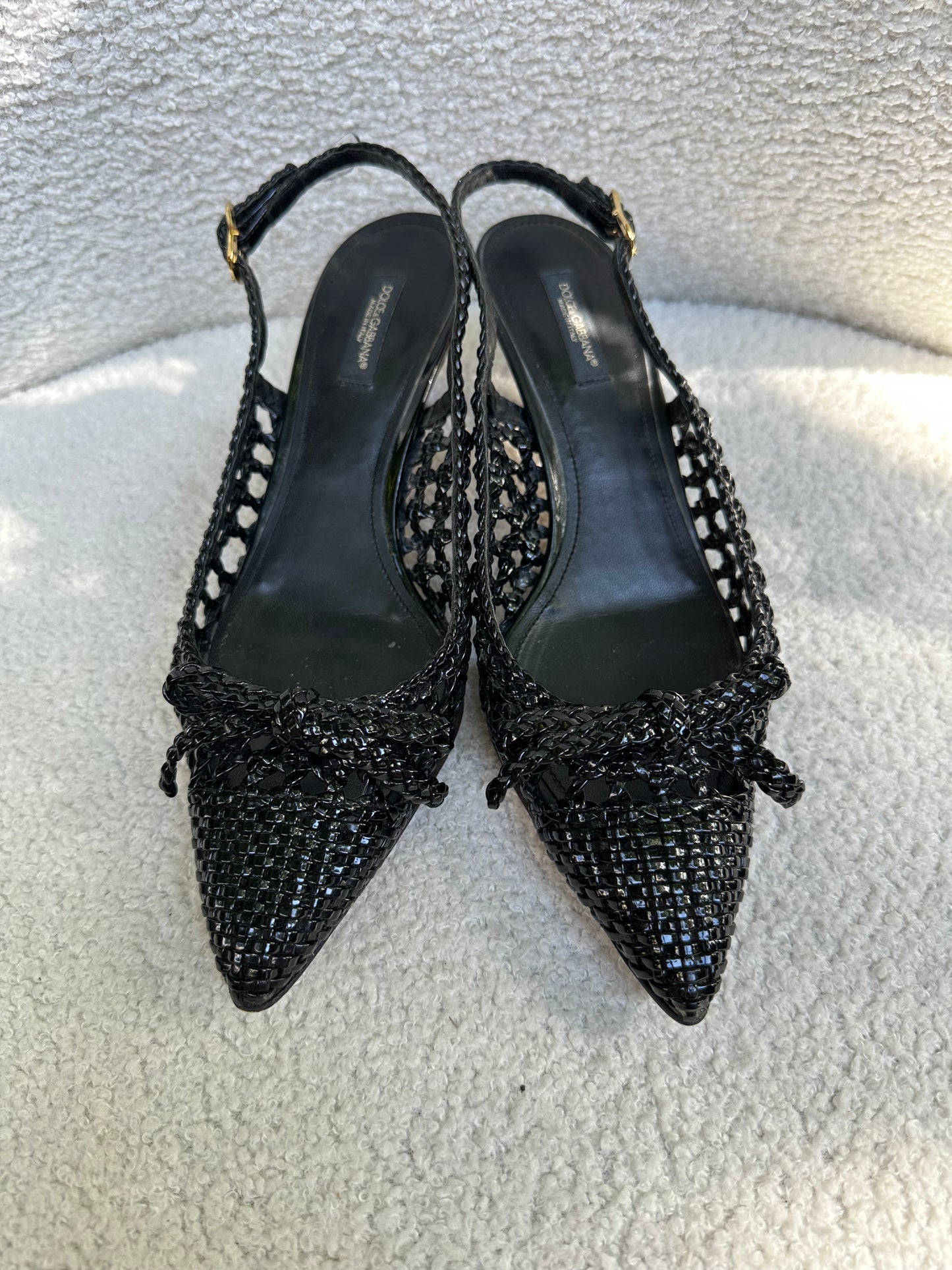 Dolce & Gabbana Black Slingbacks Size 37
