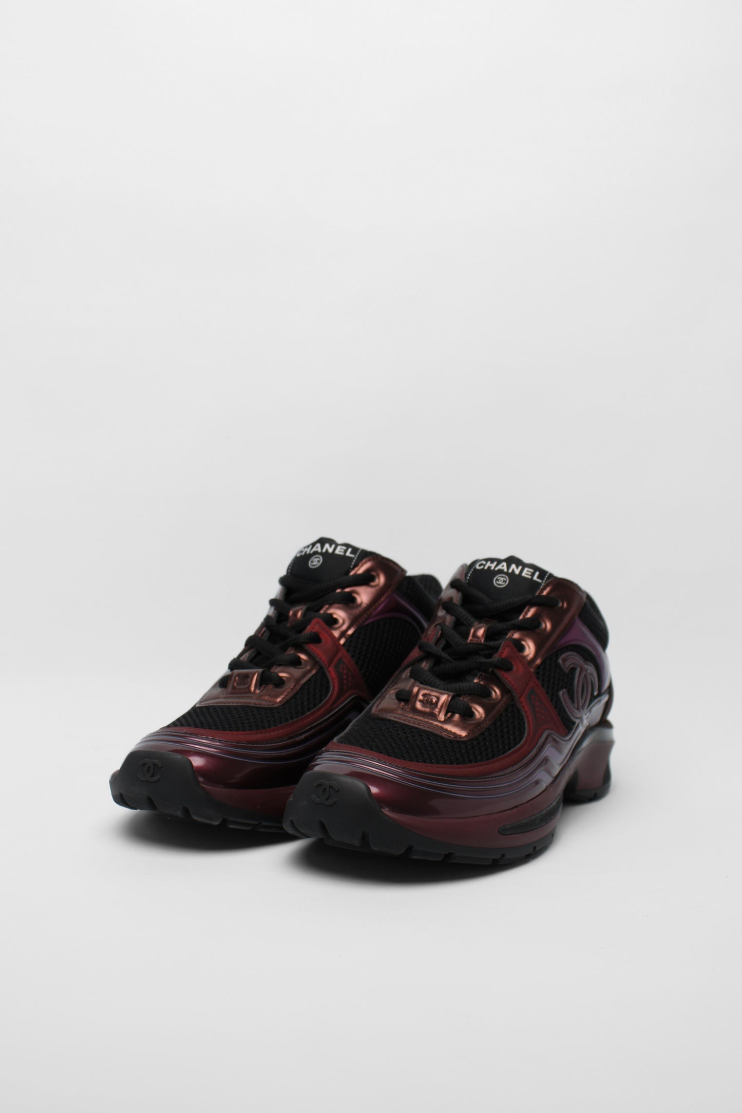 Chanel Burgundy Sneakers Size 38