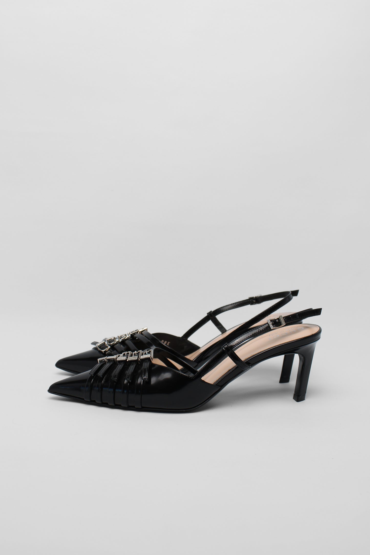 Gucci Black Buckle Heels Size 37
