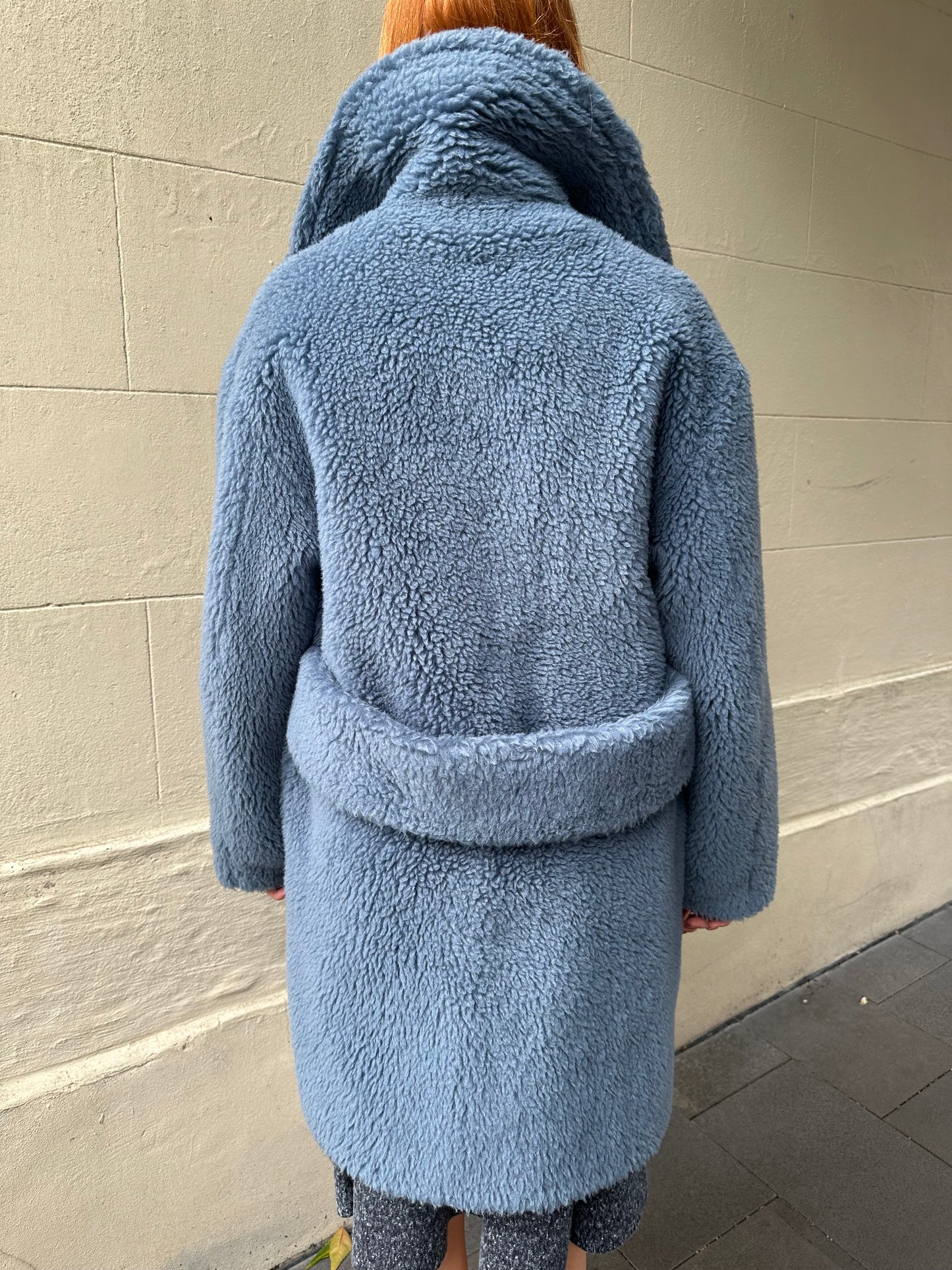Fazi Blue Teddy Coat Size US1