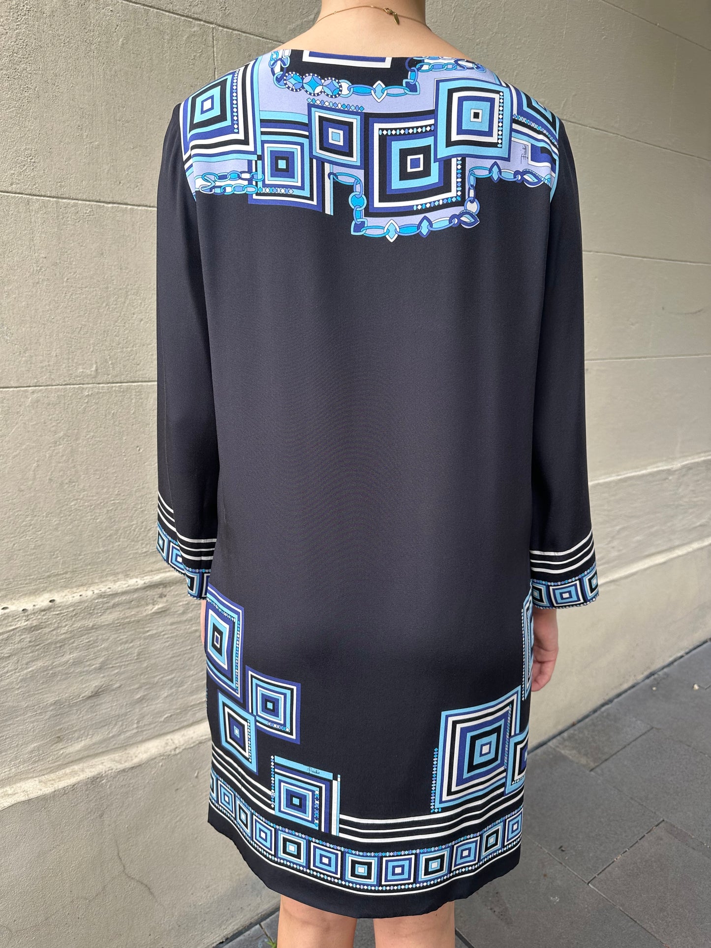 Emilio Pucci Blue Print Dress Size 44