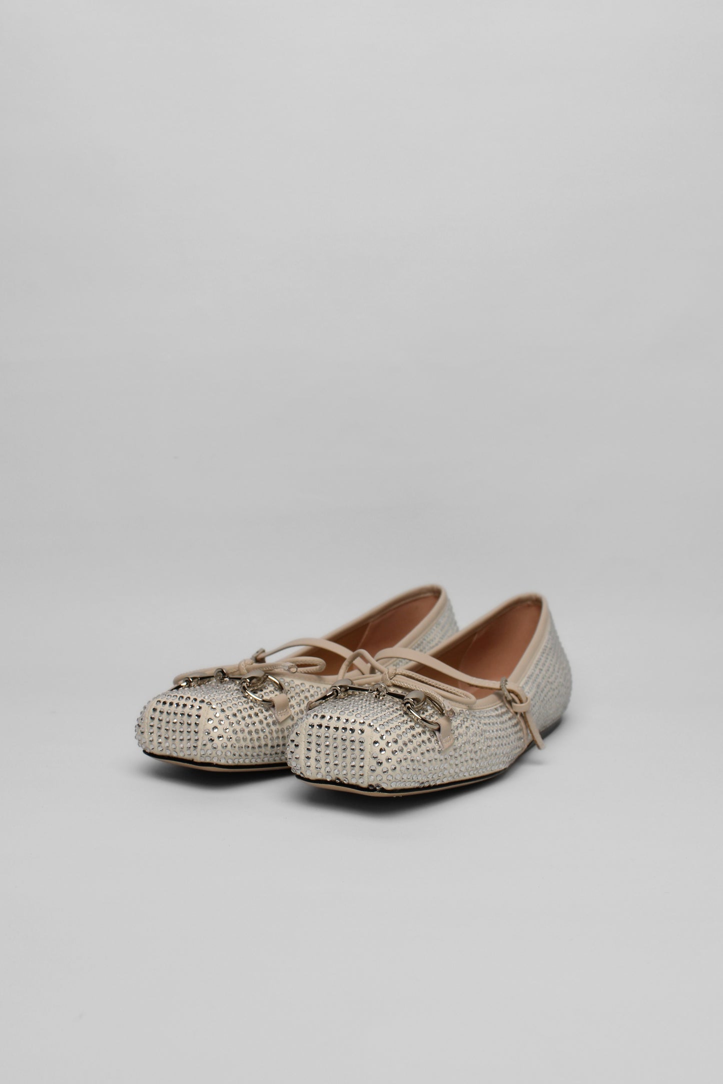 Gucci Crystal Horsebit Flats Size 38