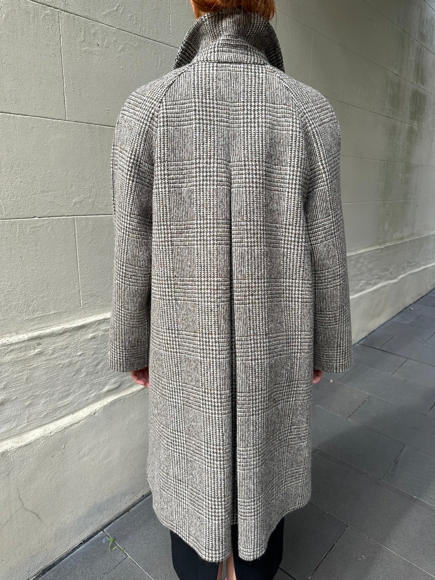 Max Mara Brown Check Coat Size 44
