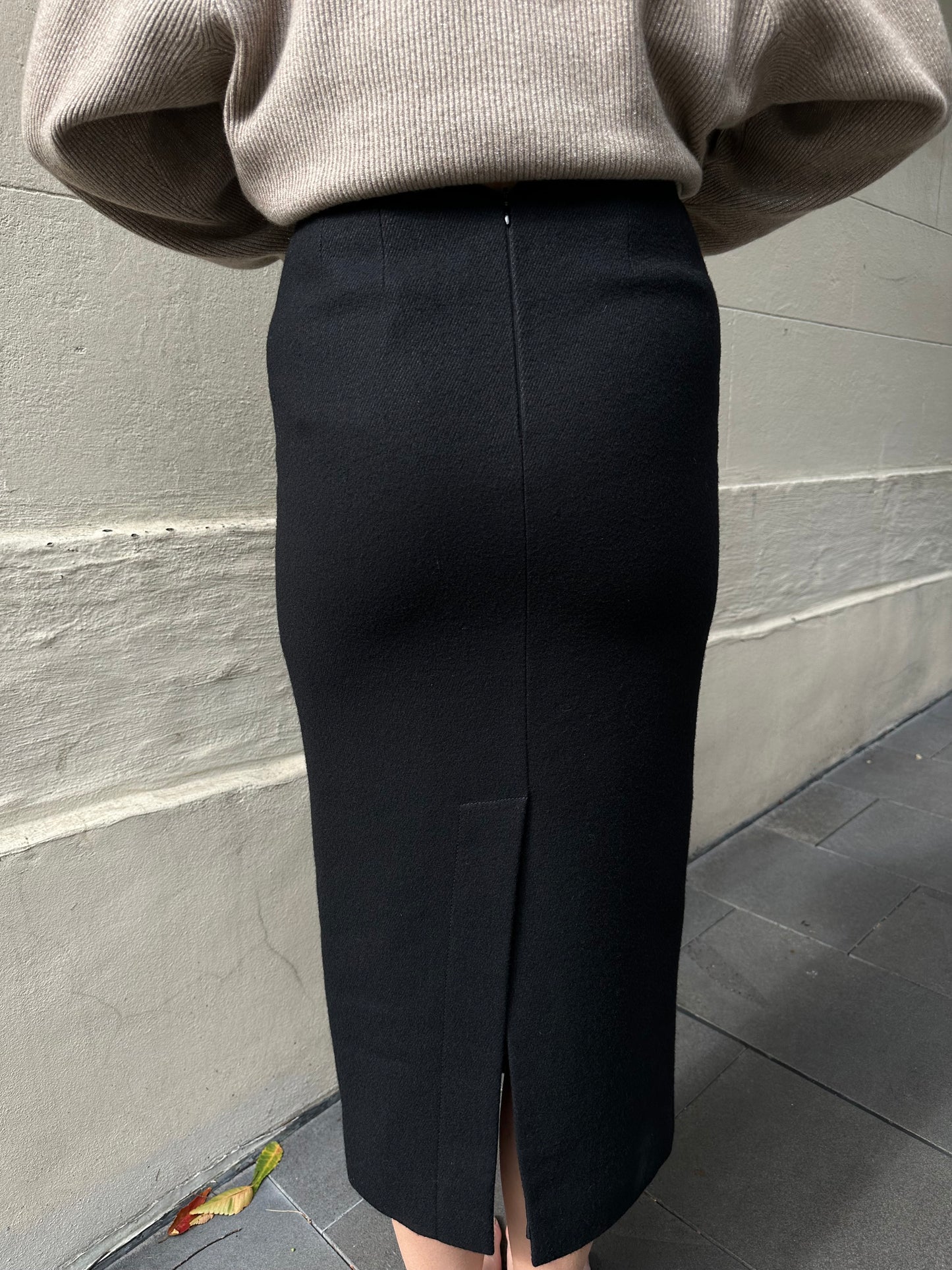 Chanel Straight Black Skirt Size 36