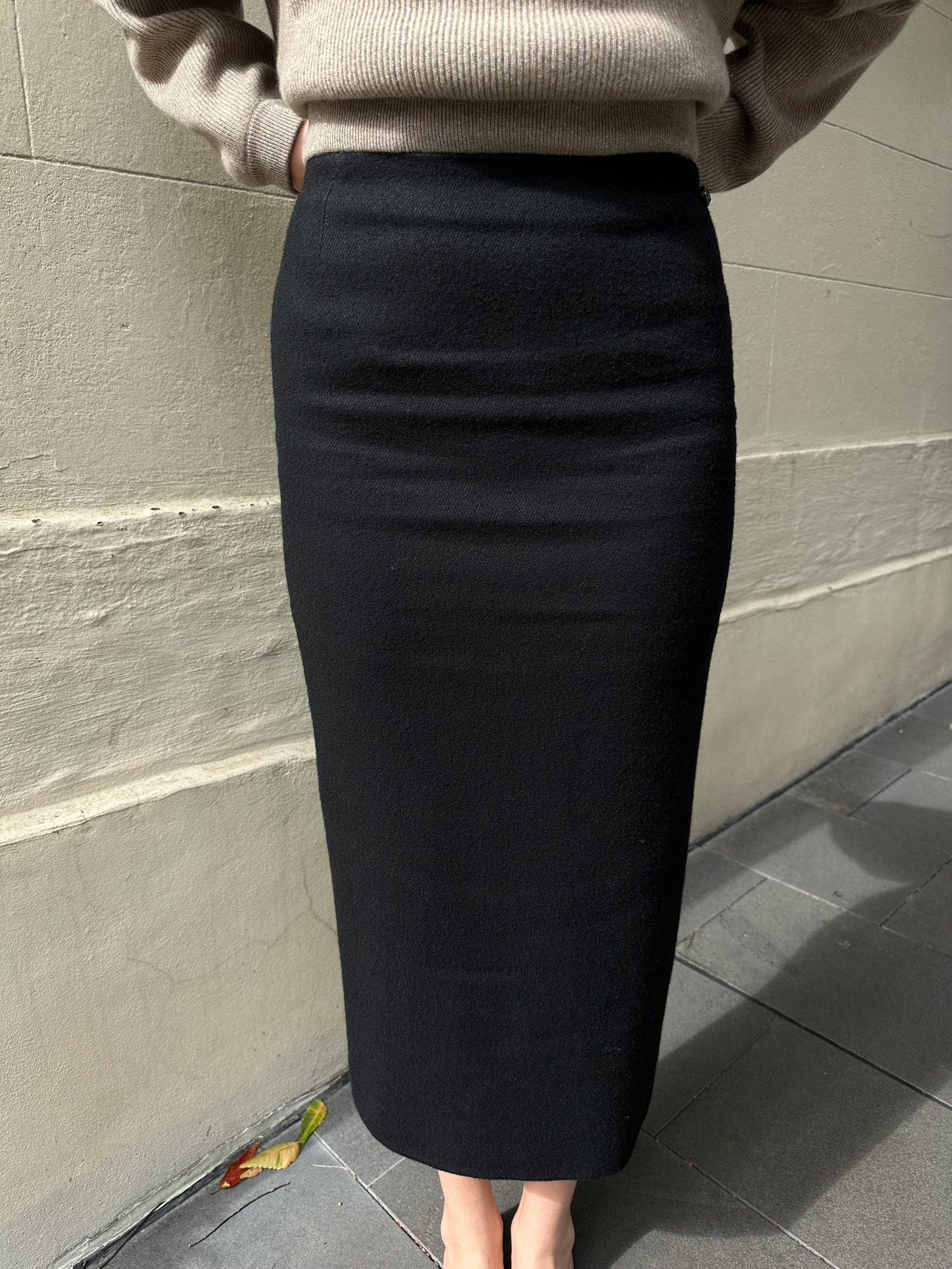 Chanel Straight Black Skirt Size 36