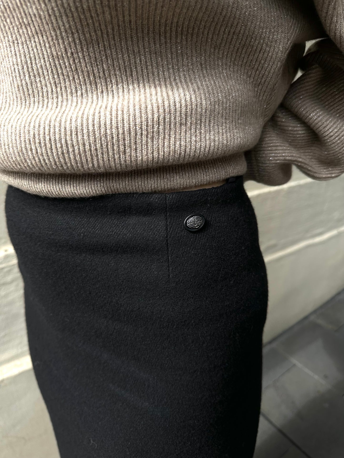 Chanel Straight Black Skirt Size 36