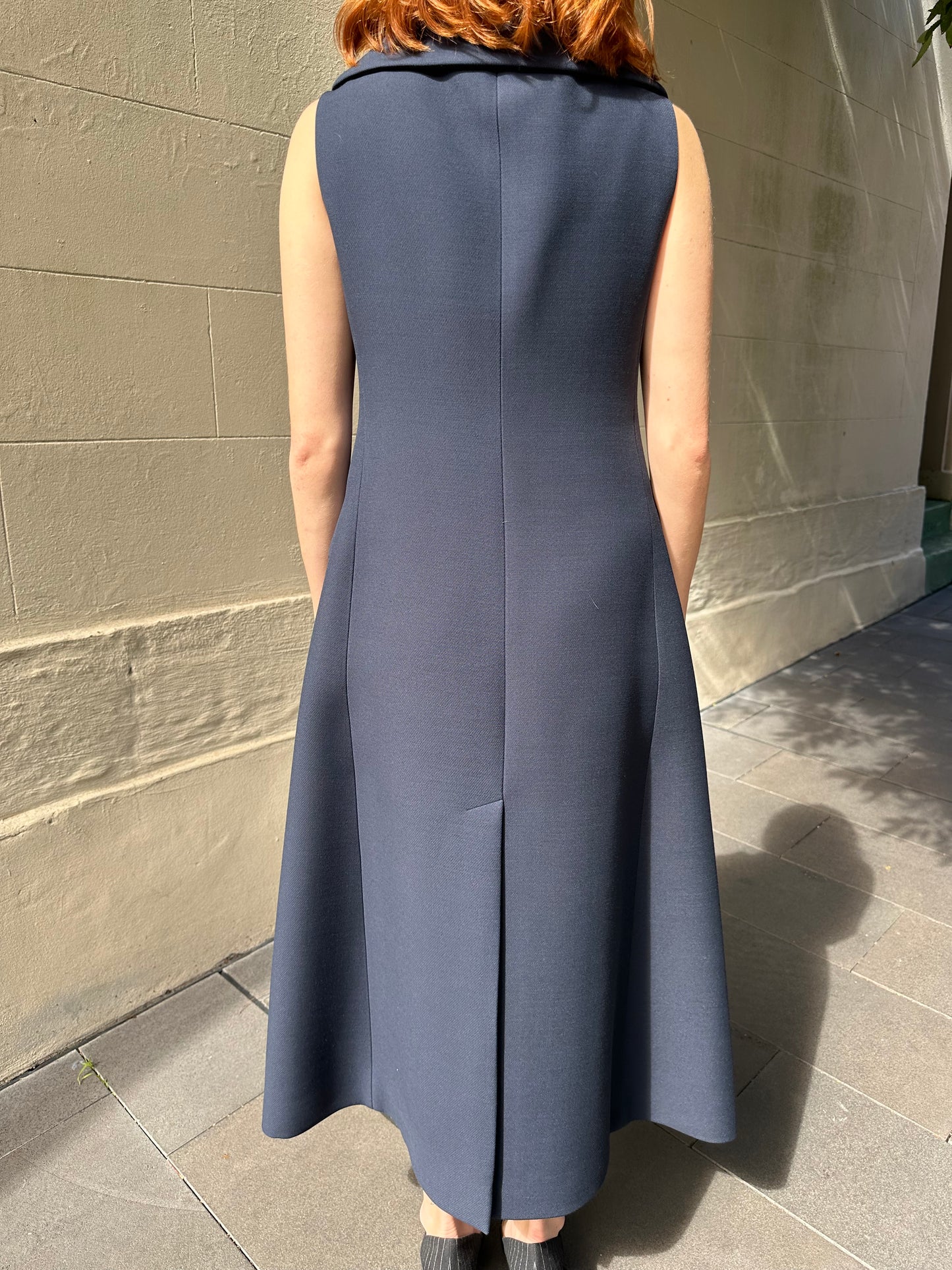 Christian Dior Navy Sleeveless Coat Size 42