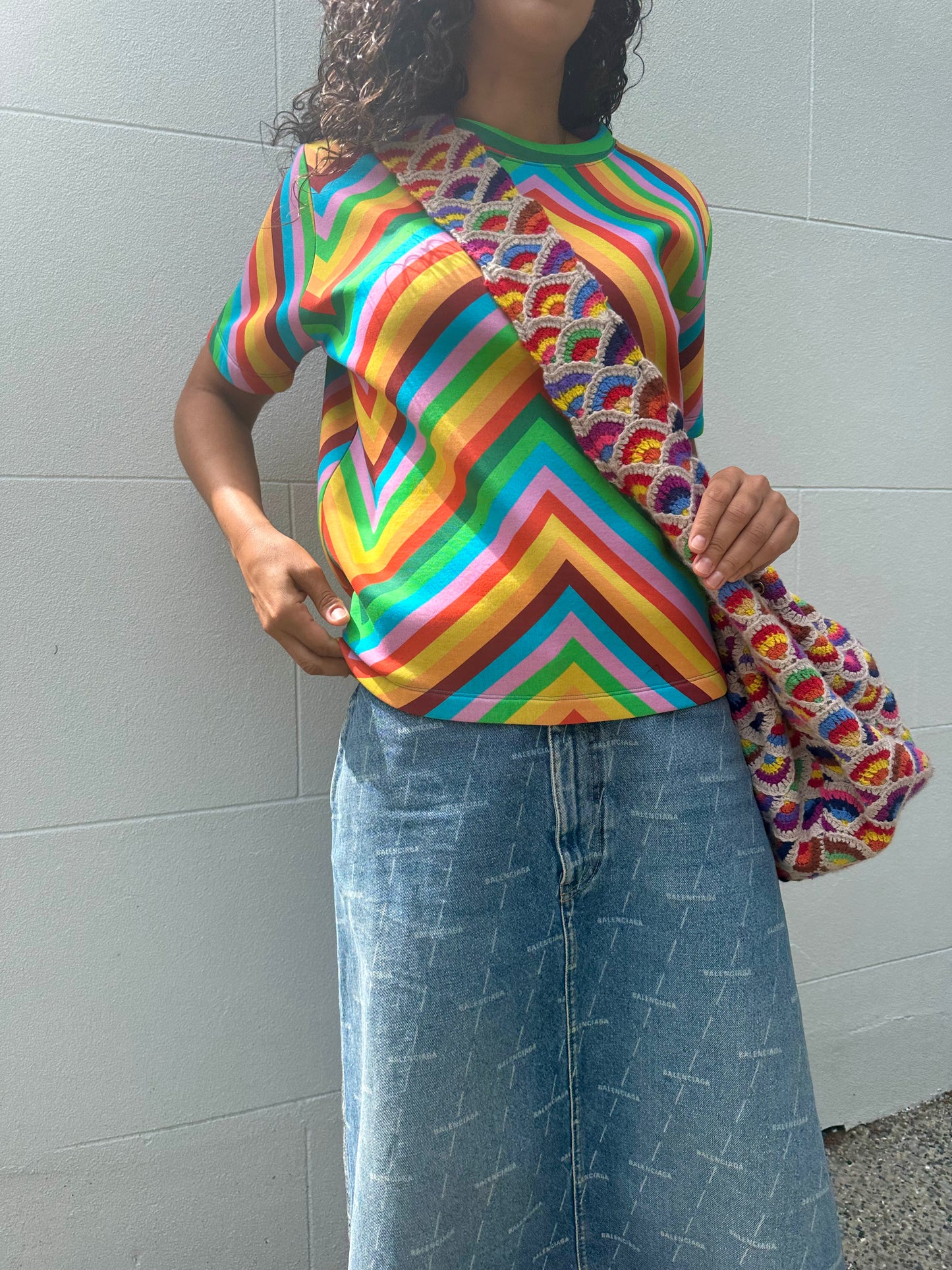 Valentino Vivid Stripe Top Size S