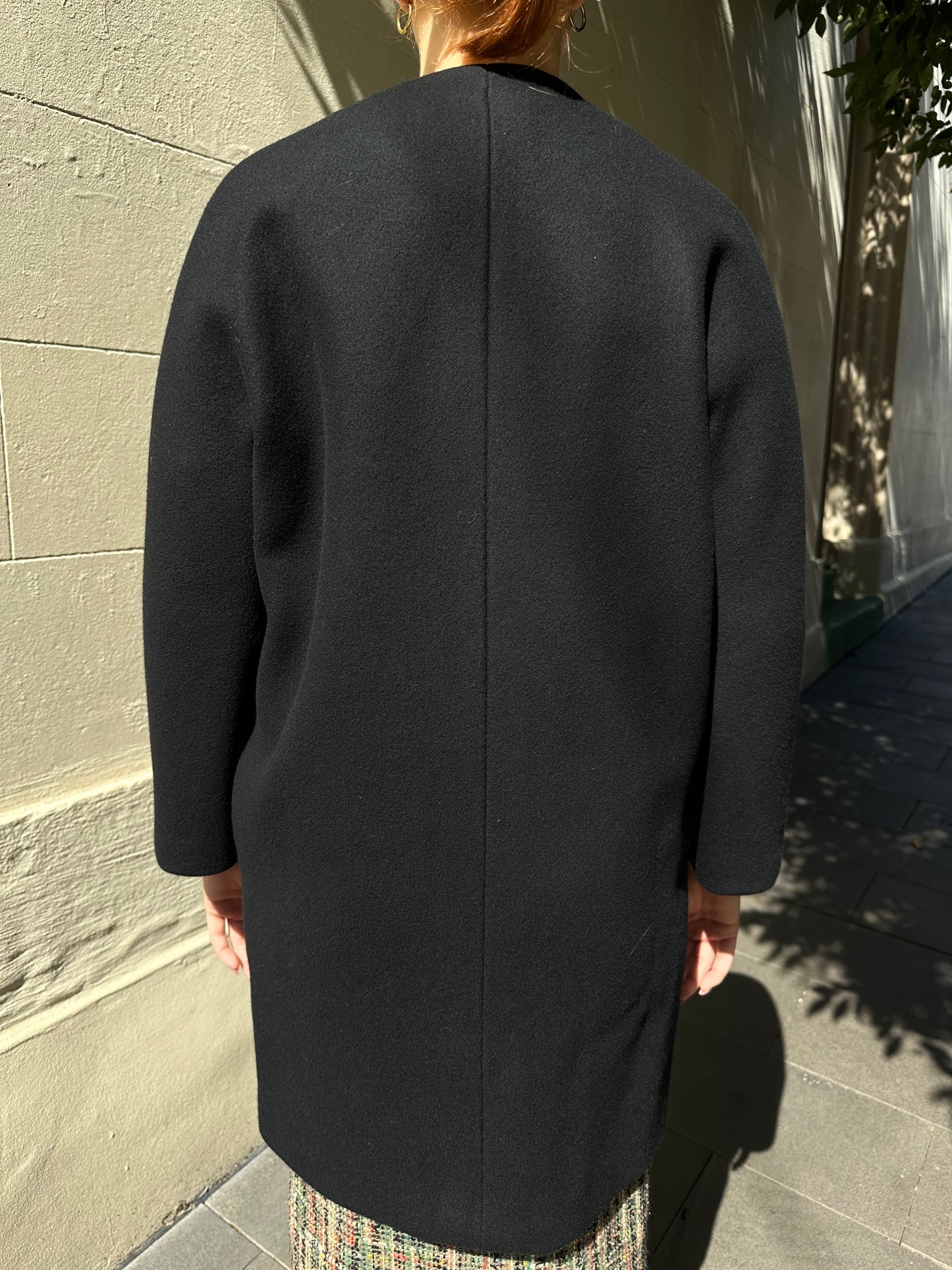 Scanlan Theodore Dark Navy Collarless Coat Size 8