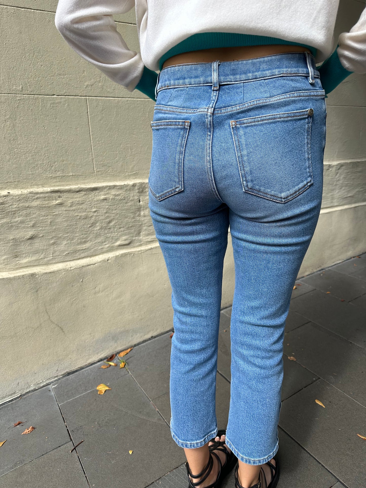 Chanel Blue Crop Jeans Size 40