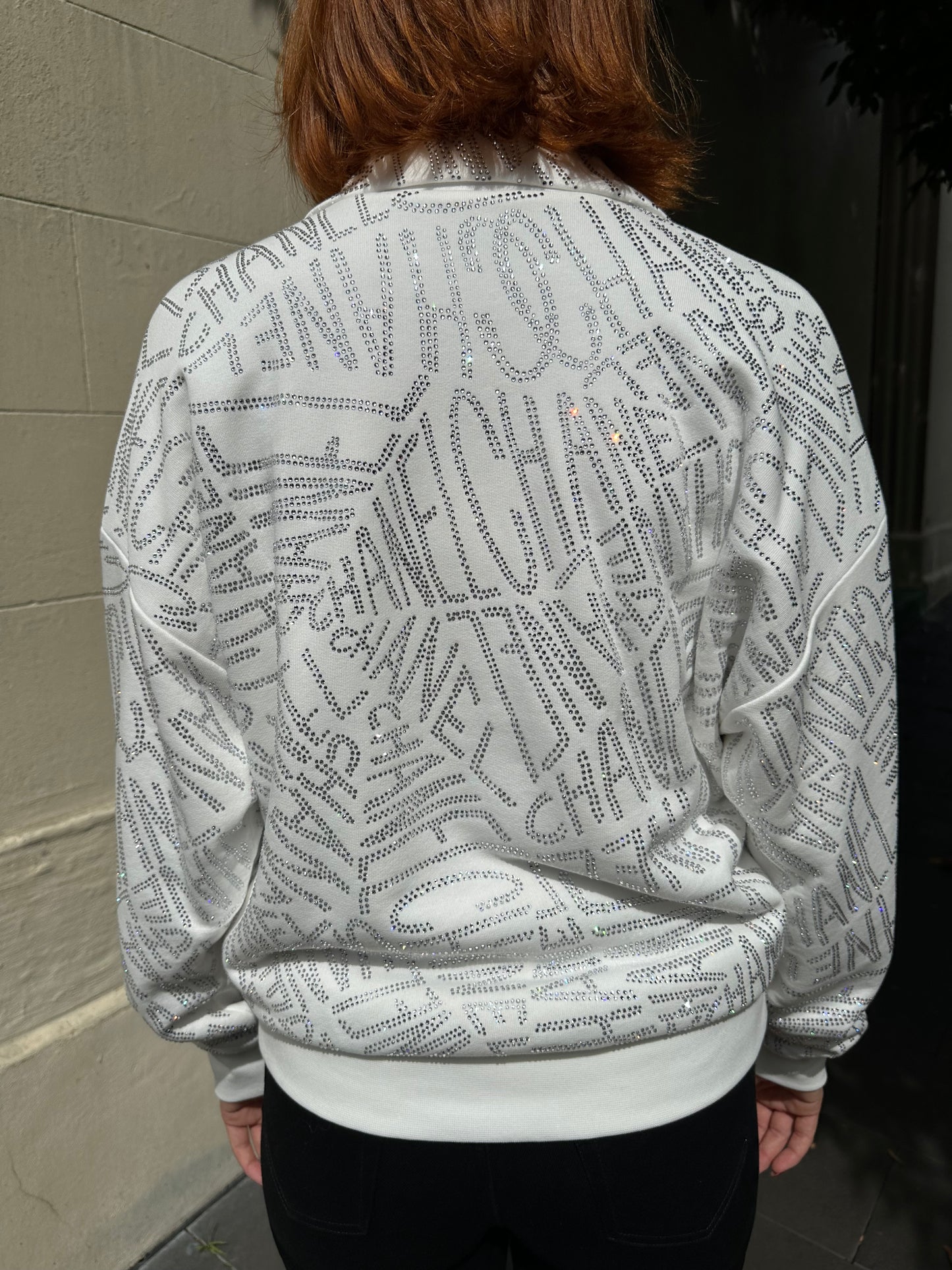 Chanel Logo Glitter Track Top Size 40