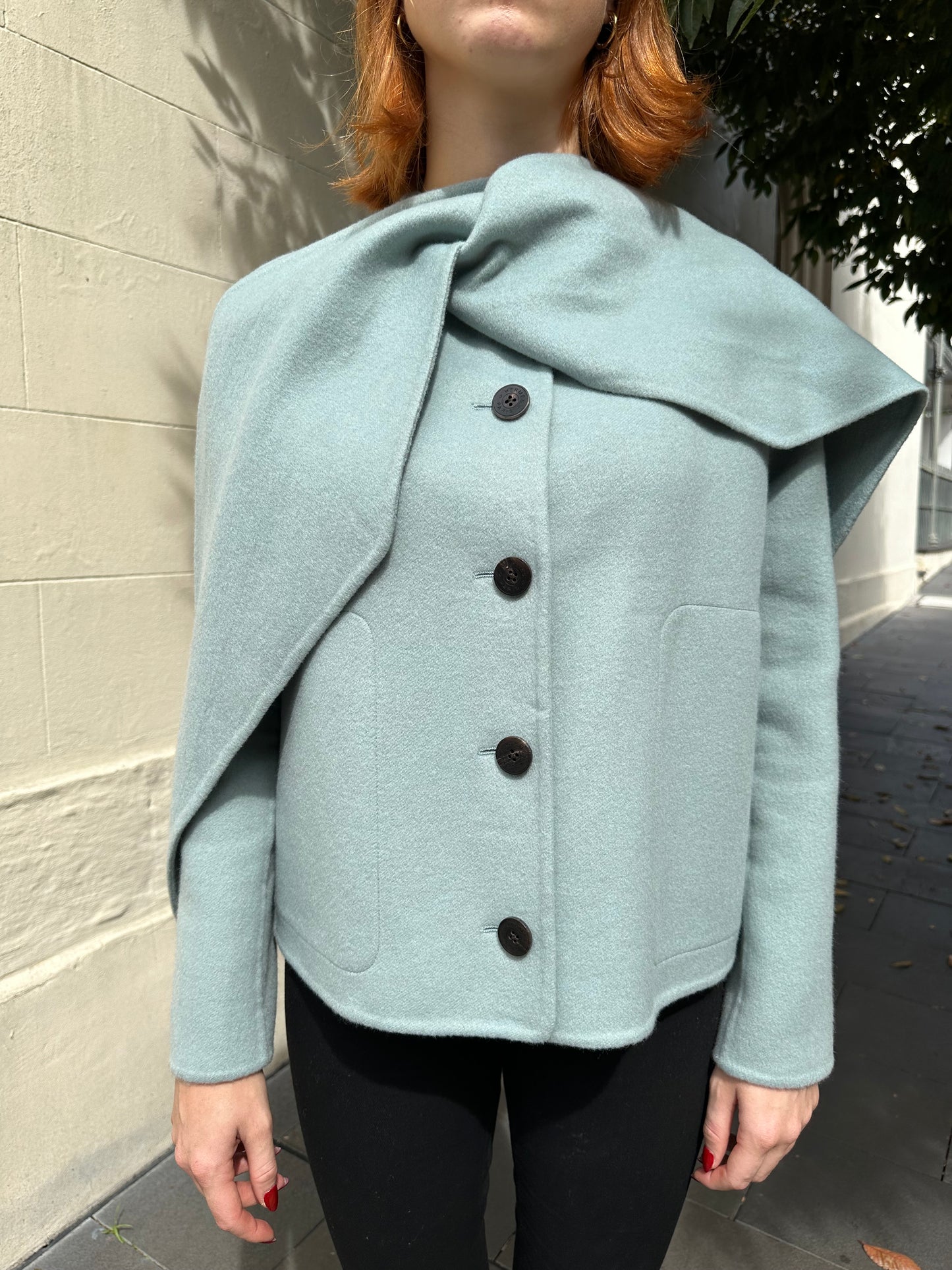Hermes Cashmere Blue Jacket Size 38