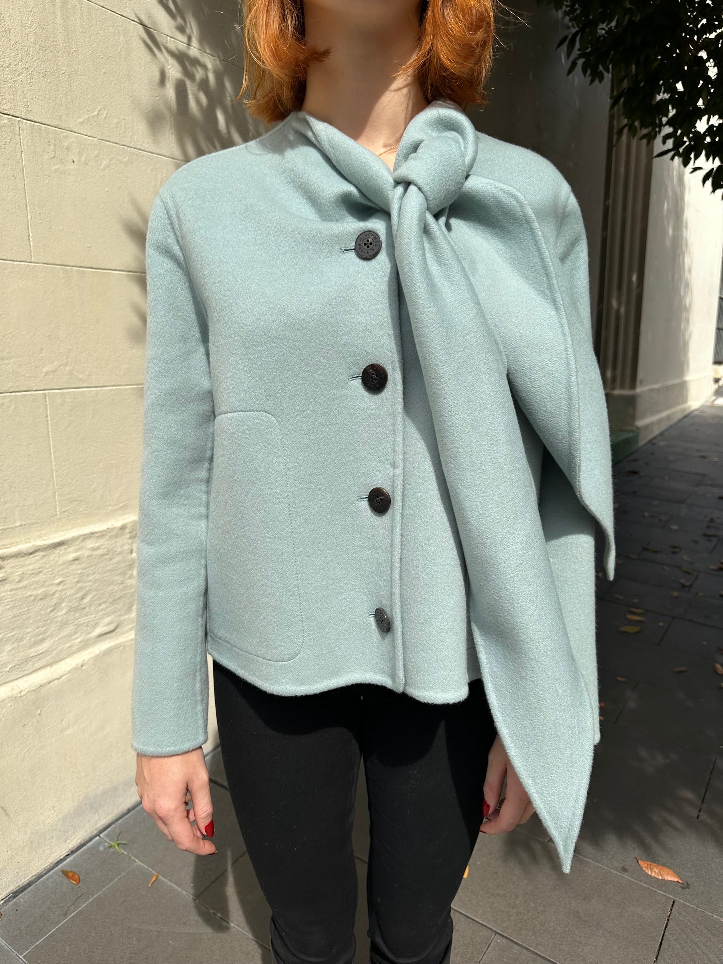 Hermes Cashmere Blue Jacket Size 38